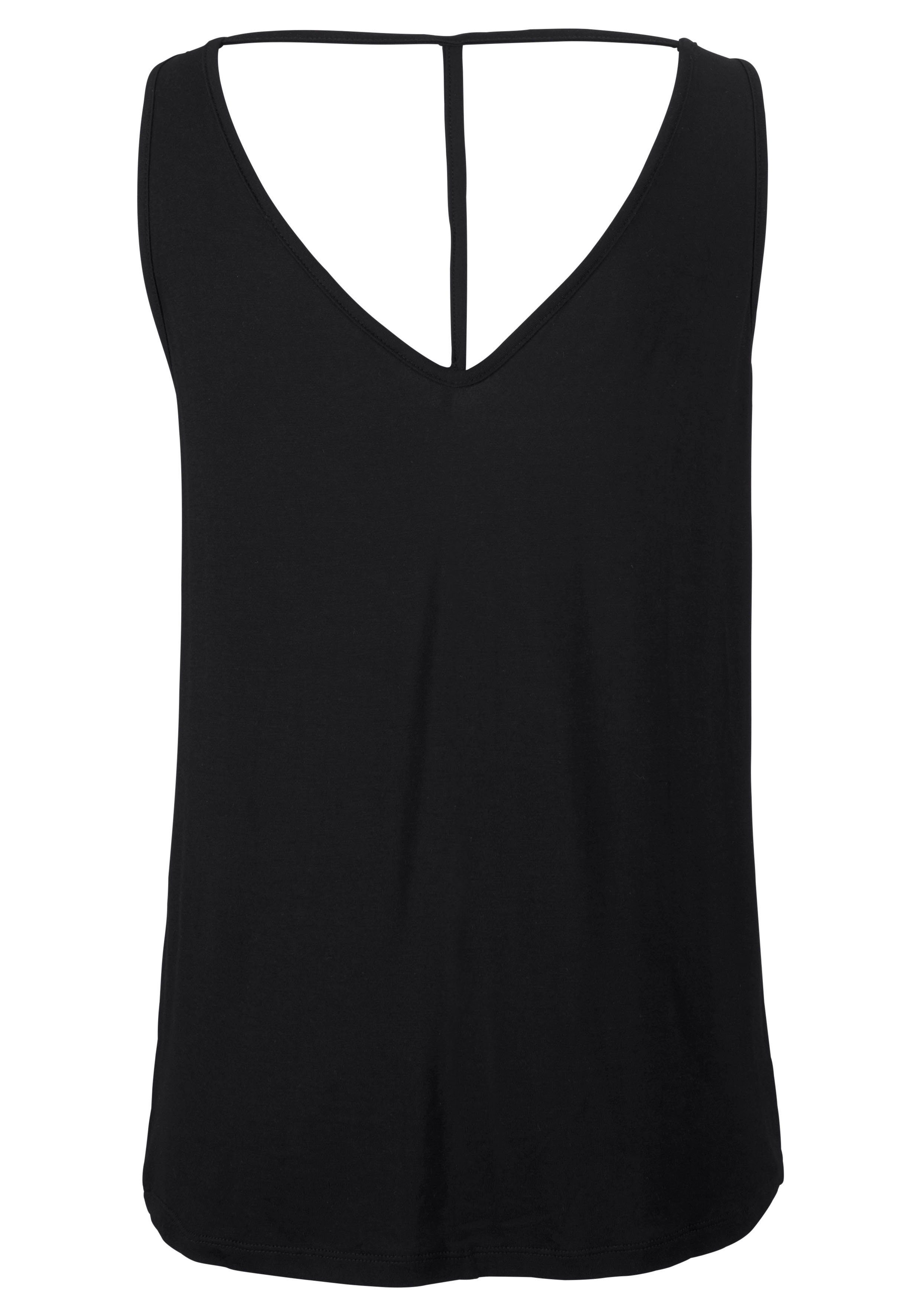 Buffalo Tanktop met diepe ruguitsnijding, v-hals, rugdetail