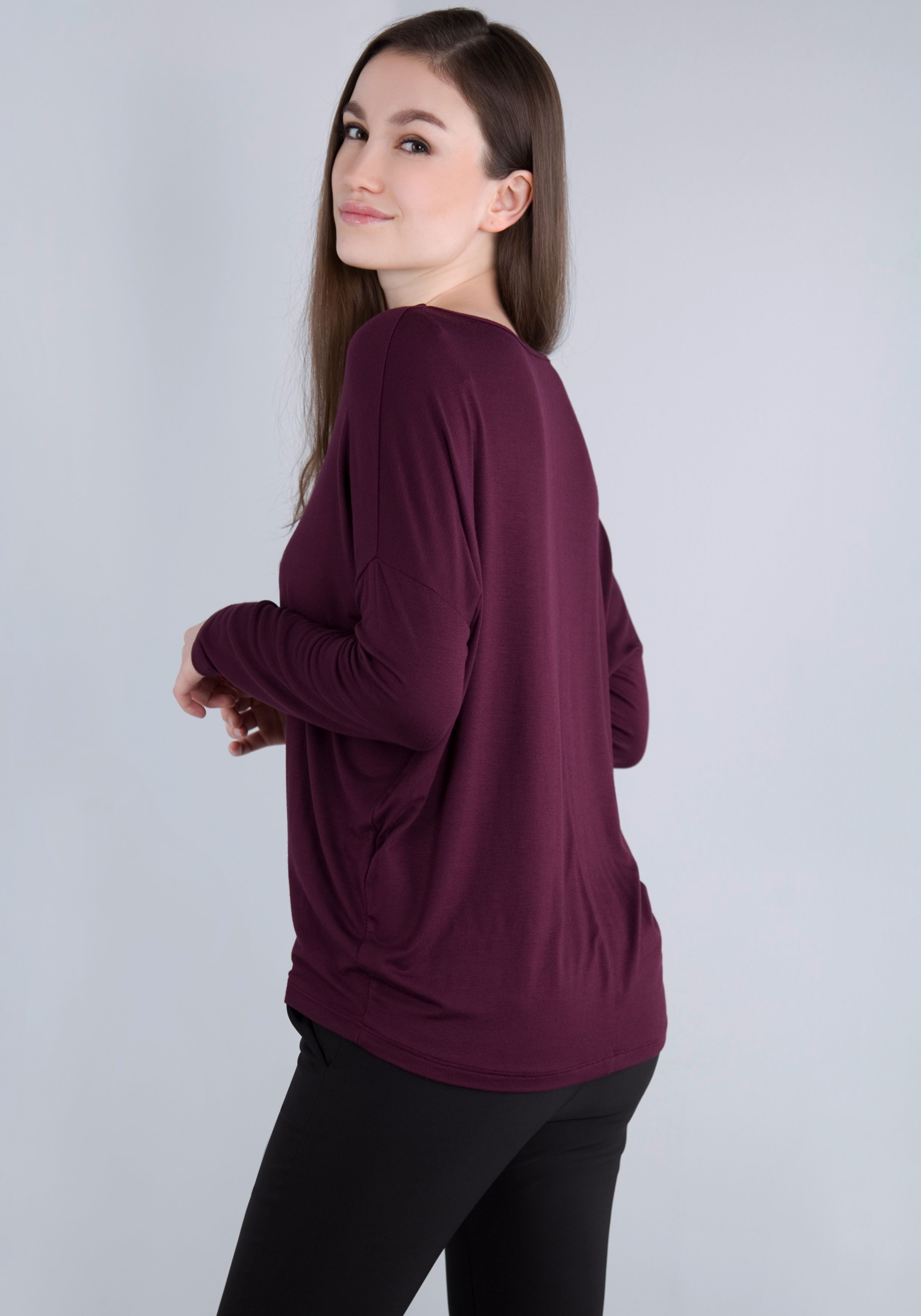 IMPERIAL Shirt met lange mouwen in casual "o-shape" vorm