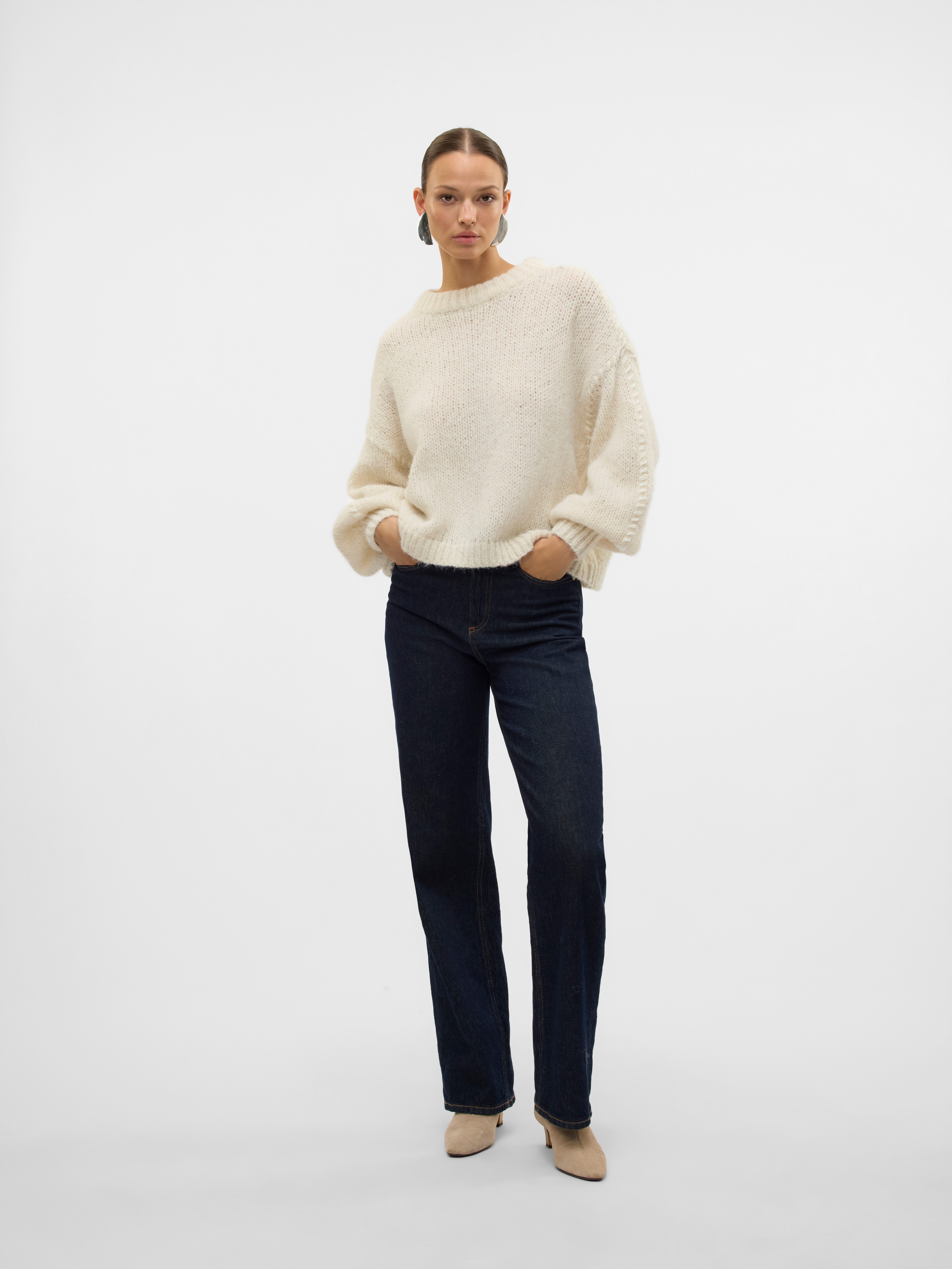 Vero Moda Trui met ronde hals VMFENG LS O-NECK PULLOVER GA BOO