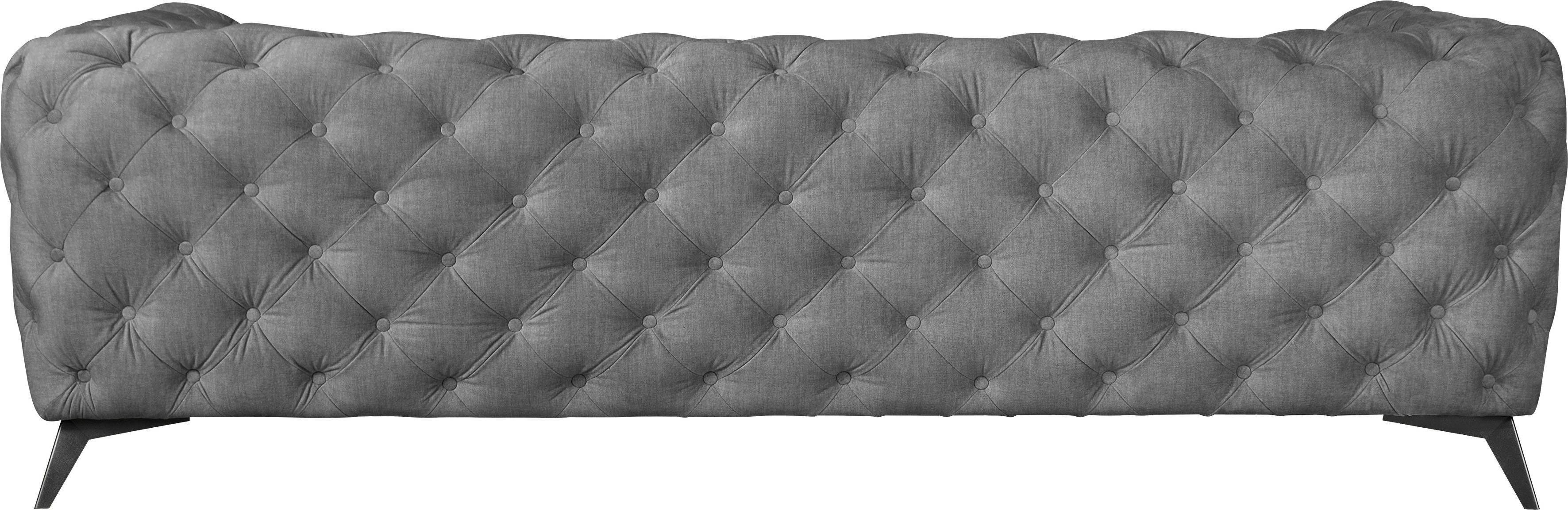 Leonique Chesterfield-bank Glynis luxueuze capitonnage, moderne chesterfield look, kleur van de poten ter keuze