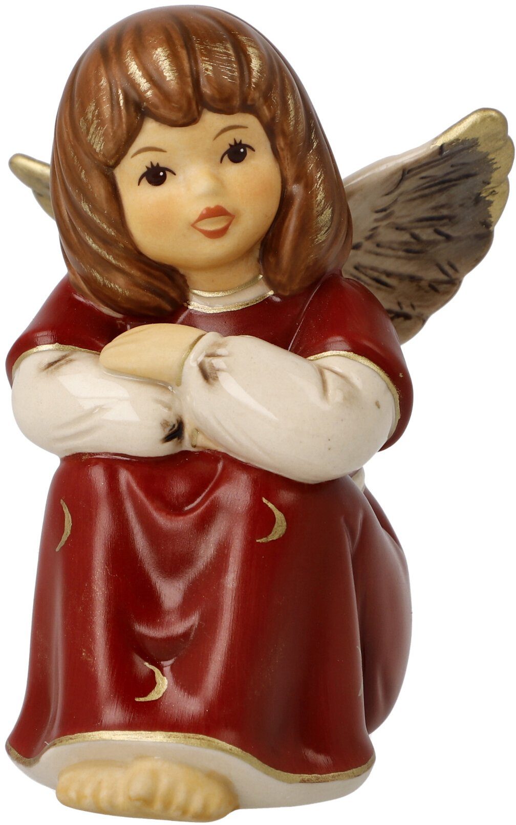 Goebel Engelfiguur Hemelboodschappers, kerstversiering rood