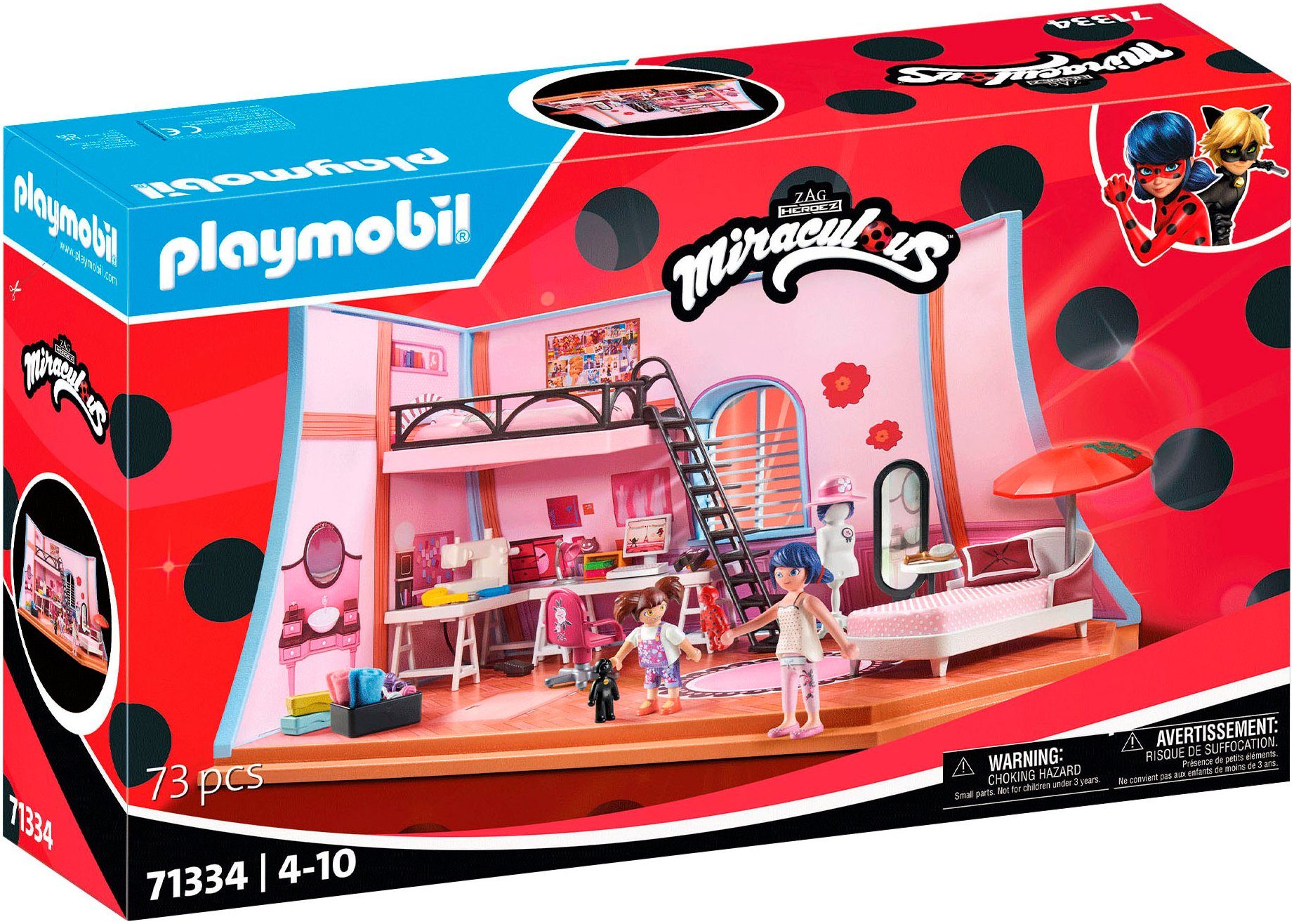 Playmobil® Constructie-speelset Miraculous: Marinettes loft (71334), Miraculous (73-delig)