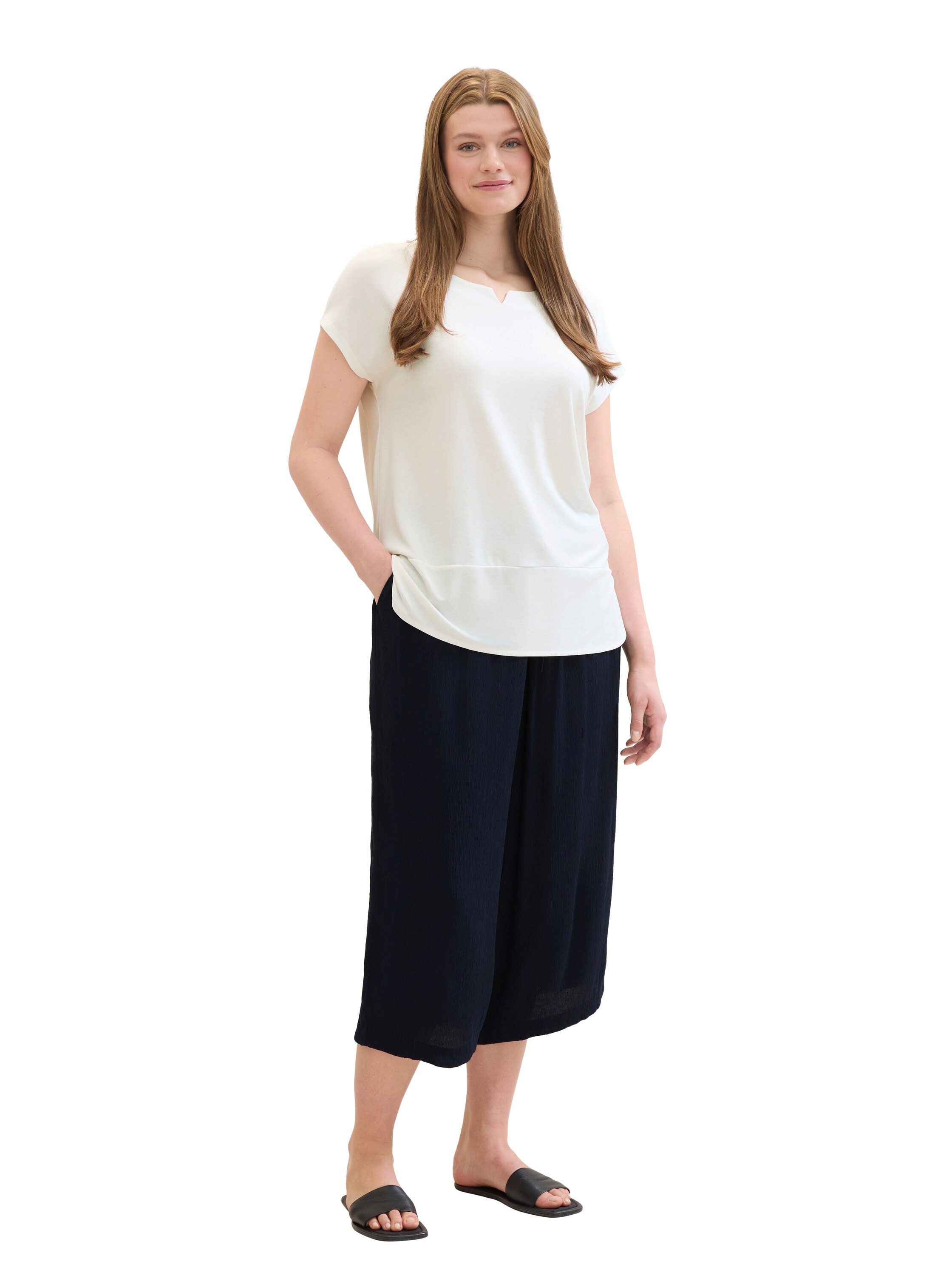 TOM TAILOR MY TRUE ME T-shirt met ronde halslijn en extra brede tailleband