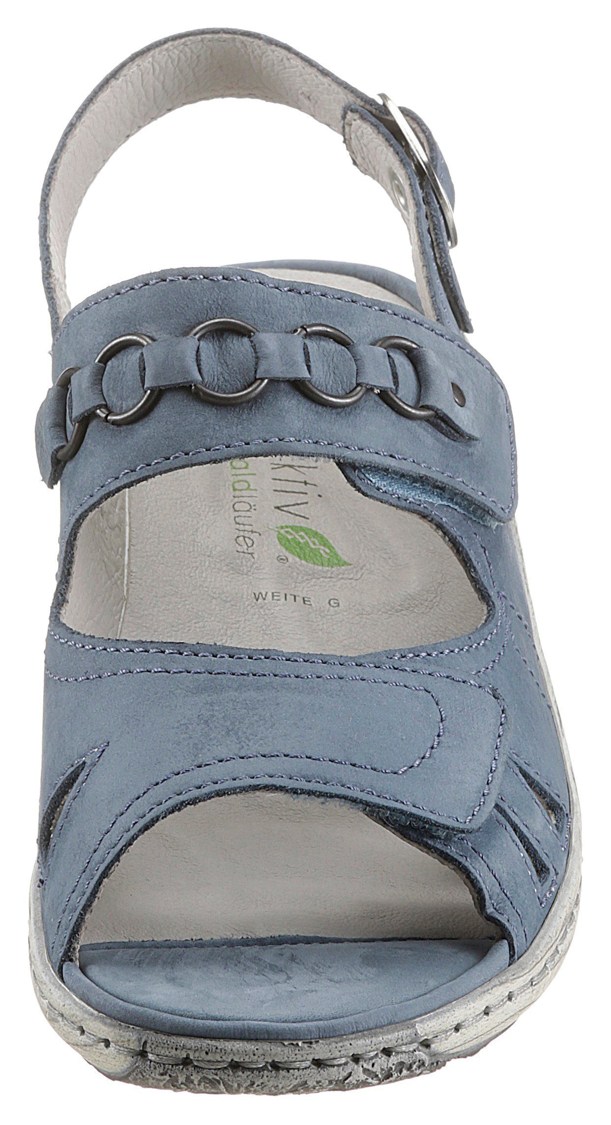 Waldläufer Sandalen Garda zomerschoen, sandaal, sleehak, met drukknoop, g-breedte