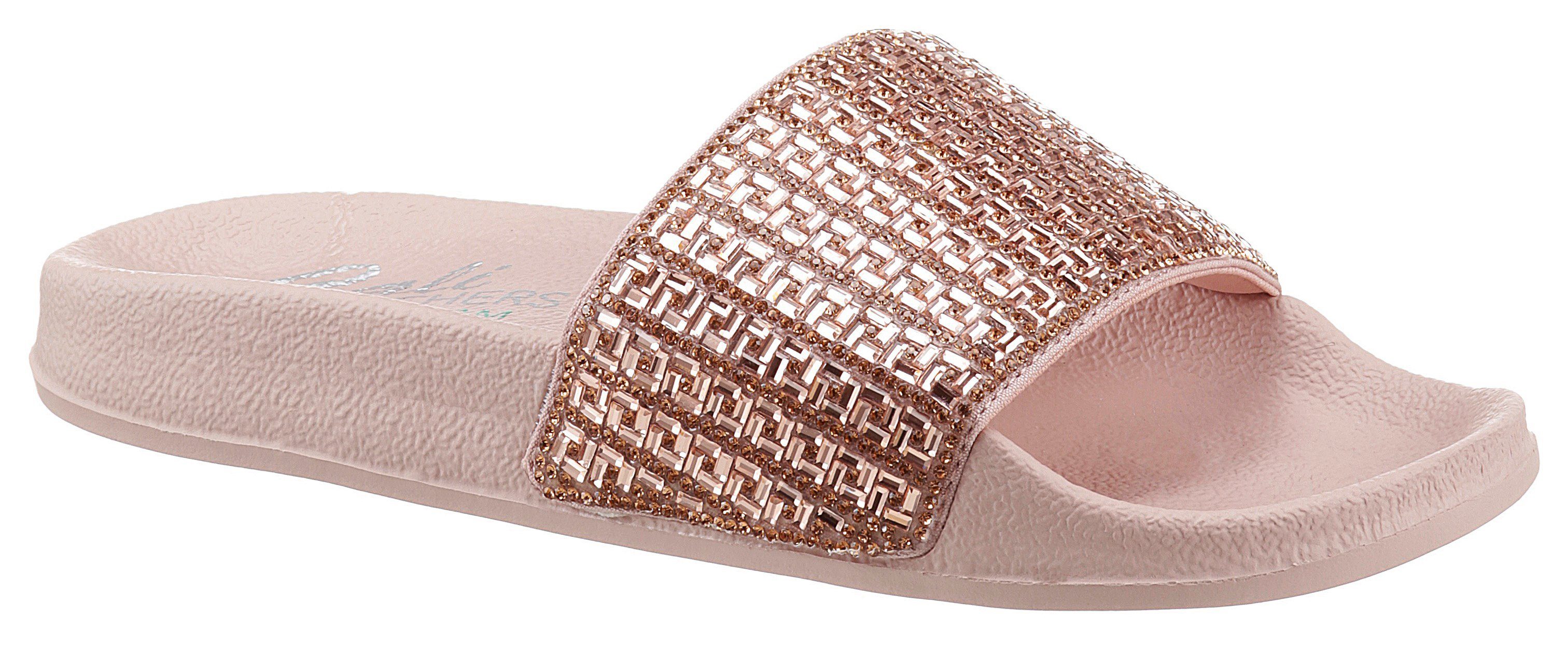 Skechers Slippers POP UPS NEW SPARK zomerschoen, slippers met glinsterende bandage