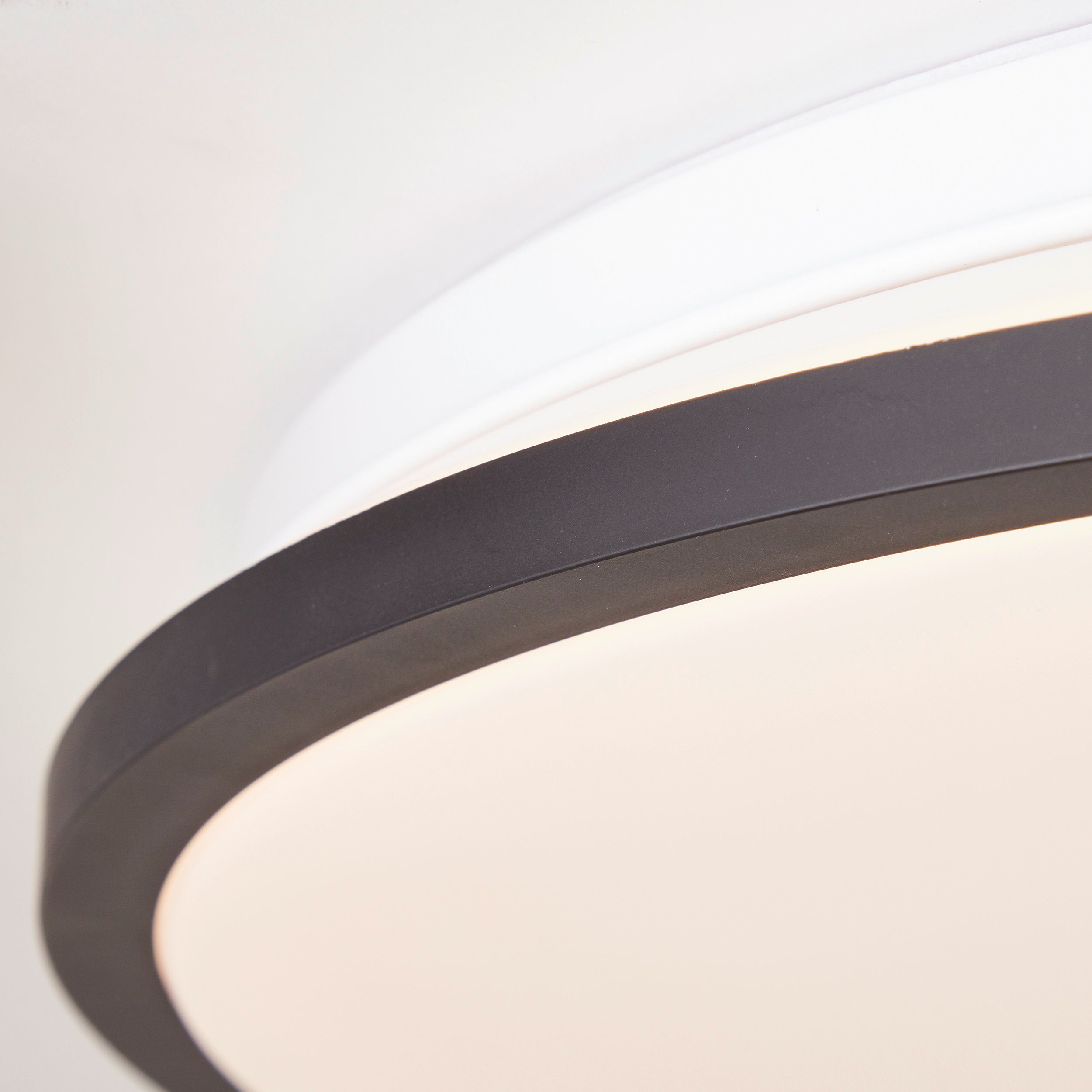 Brilliant Leuchten Led-plafondlamp Heida 3000 lm, ø 49 cm, metaal/kunststof, zwart