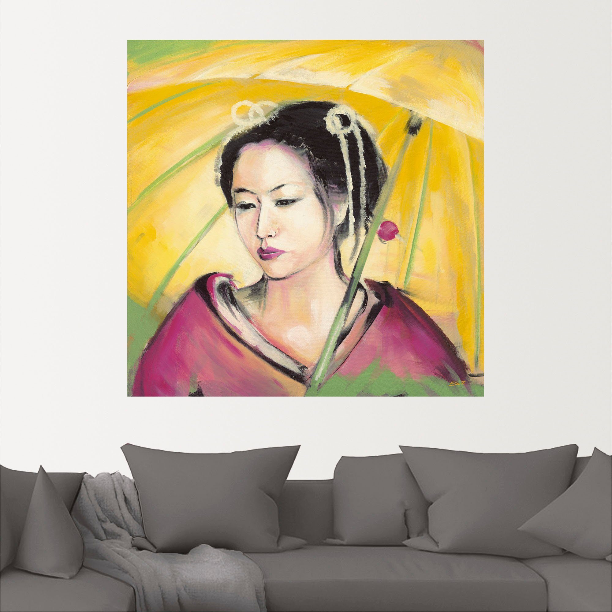 Artland Artprint Geisha als artprint op linnen, muursticker in verschillende maten