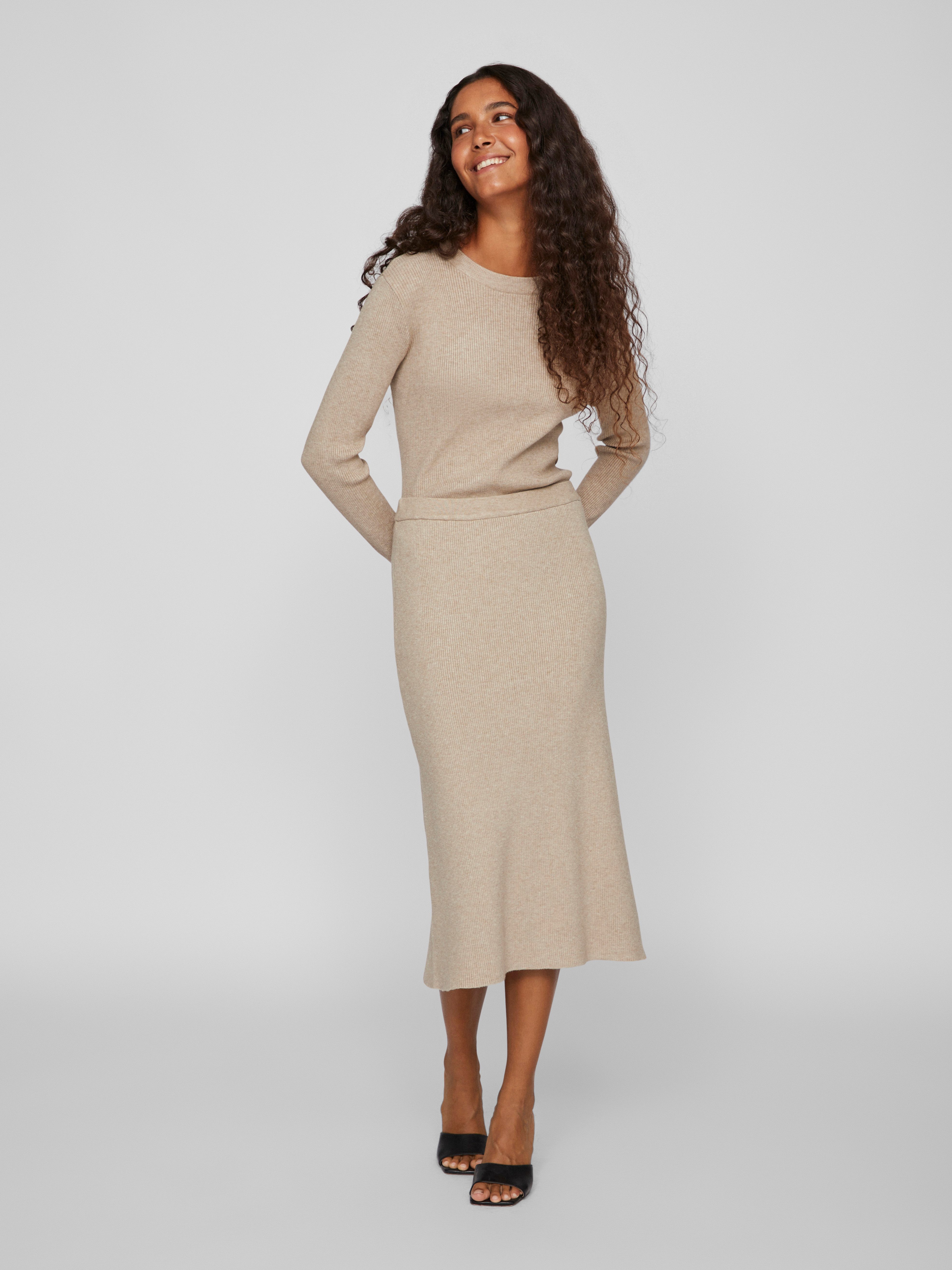 Vila Gebreide rok VICOMFY A-LINE KNIT SKIRT- NOOS