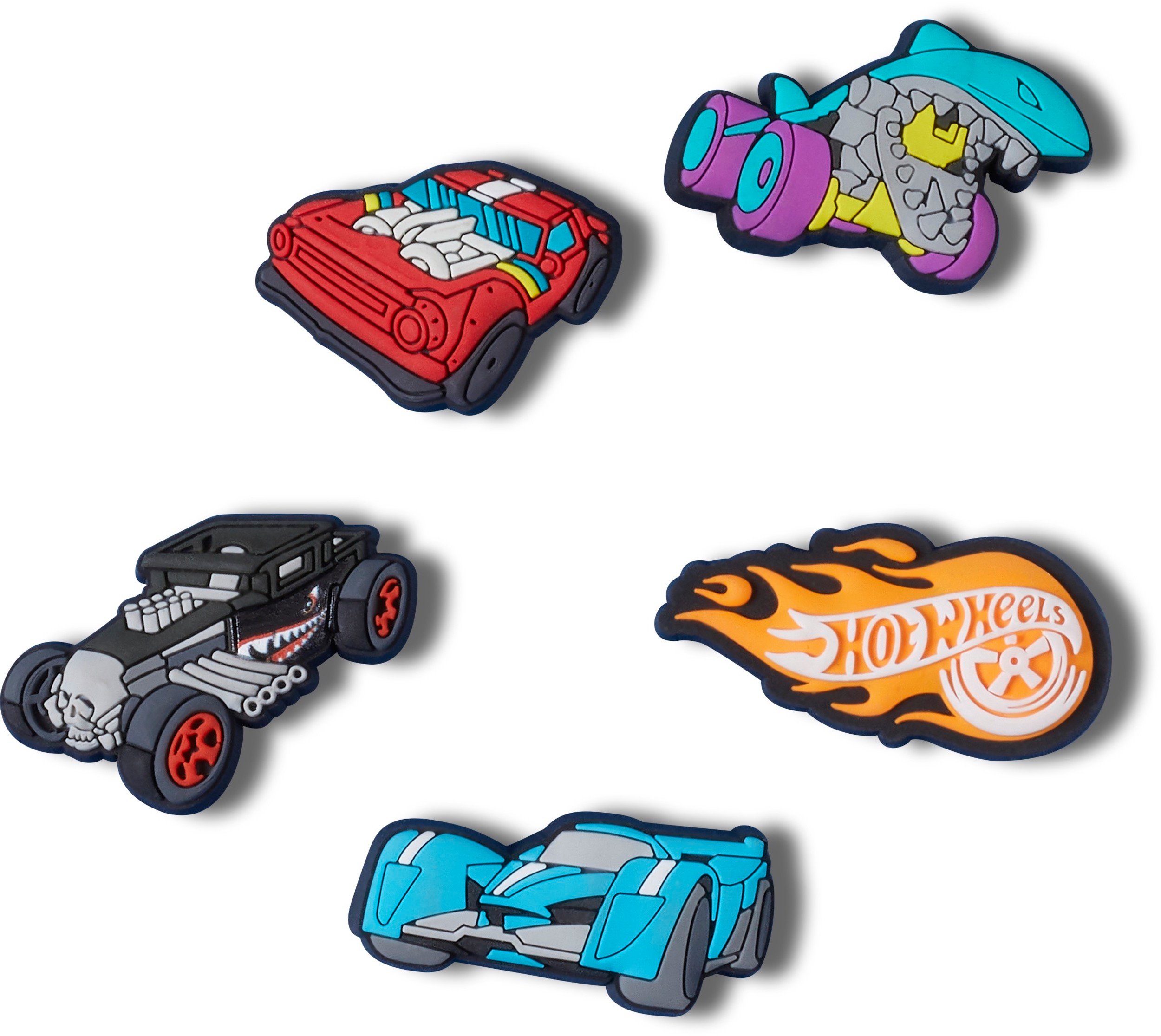 Crocs Schoenbutton Jibbitz™ Hot Wheels (set, 5-delig, Geen speelgoed. Niet geschikt voor kinderen jonger dan 3 jaar)