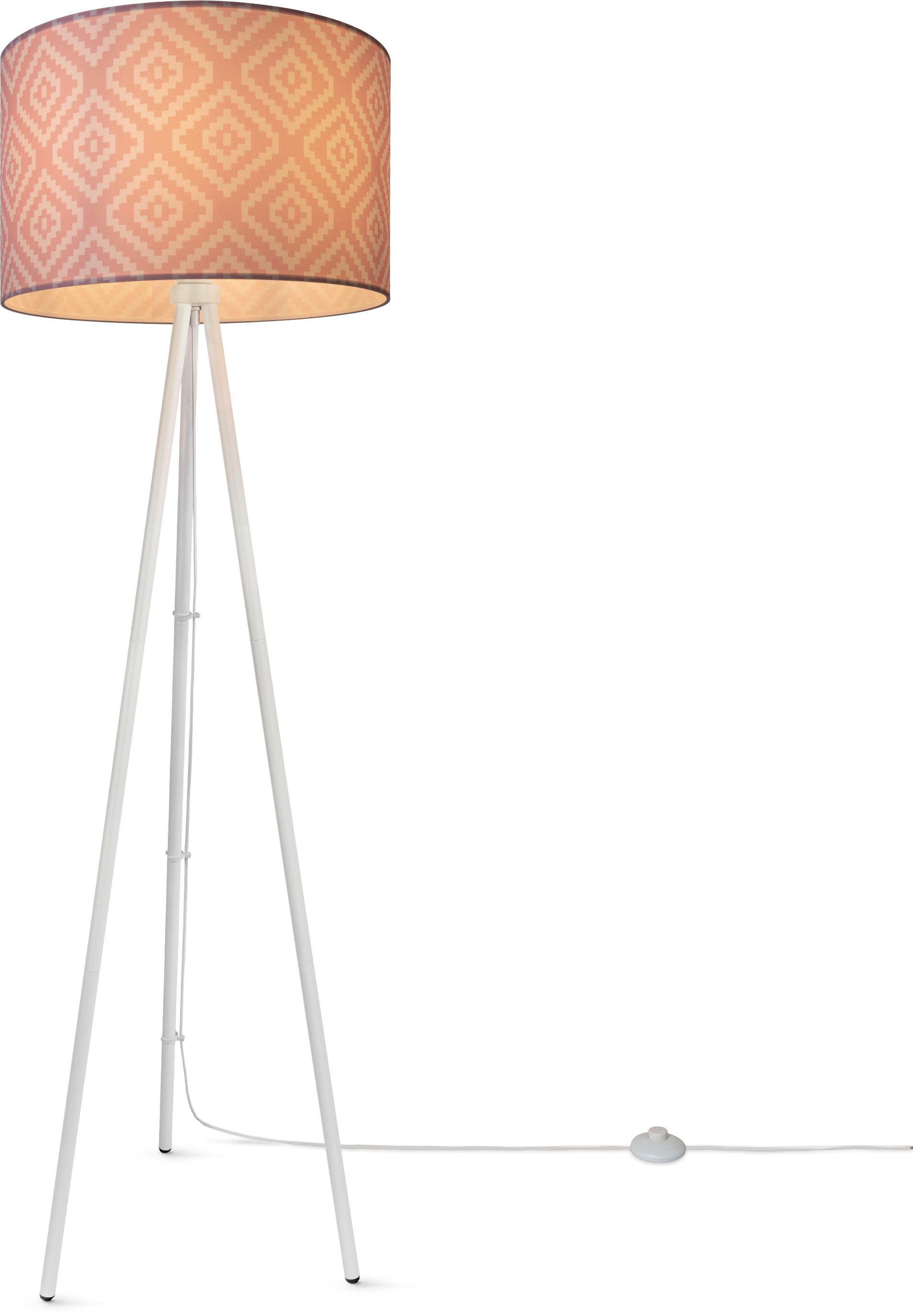 Paco Home Staande lamp Trina Stella Driepotige moderne stof lampenkap vintage ontwerp textiel woonka