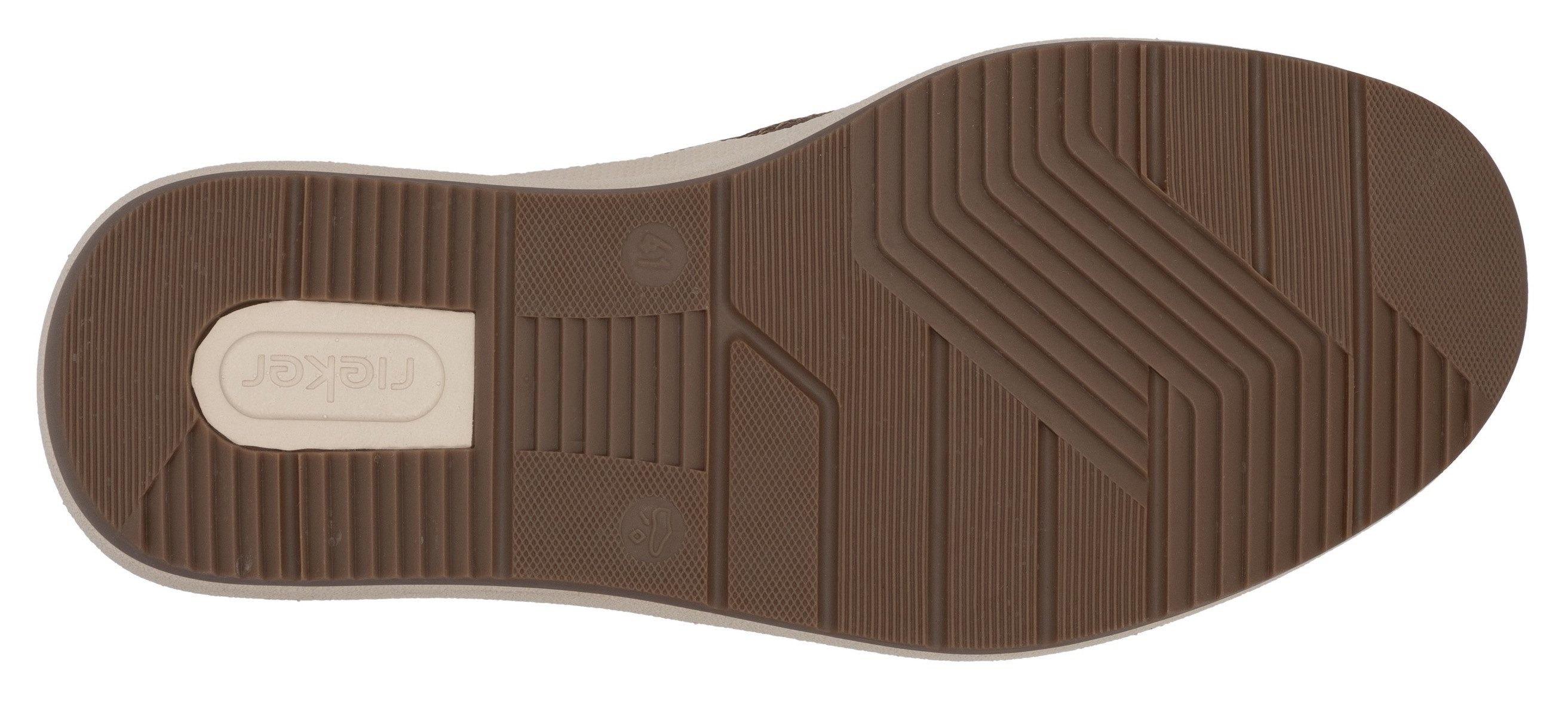 Rieker Instappers , slip-on sneaker, lage schoen, loafer, vrijetijdsschoen met elastische band