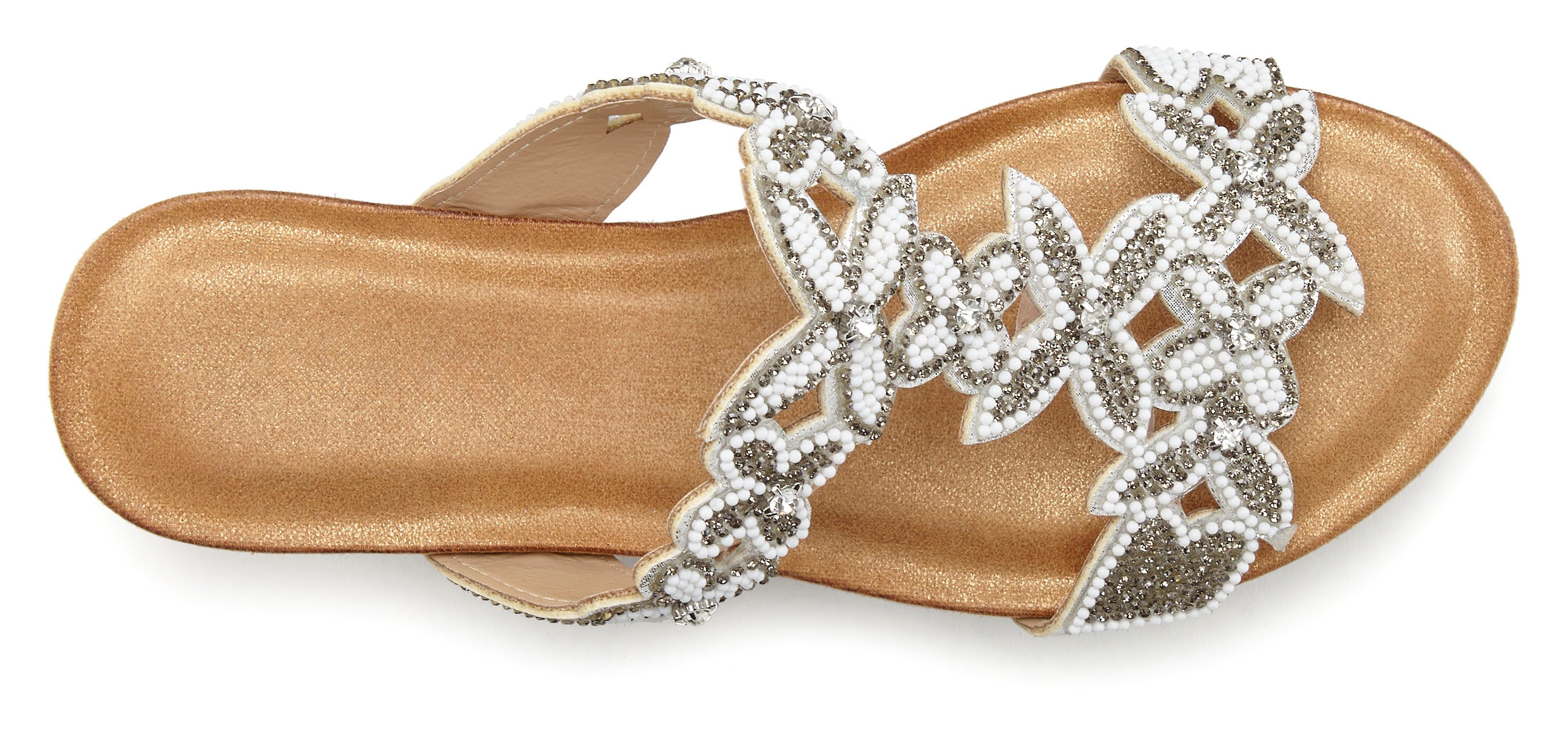Vivance Slippers Mule, zomerschoen, sandaal, met sleehak en modieuze glinsterende details