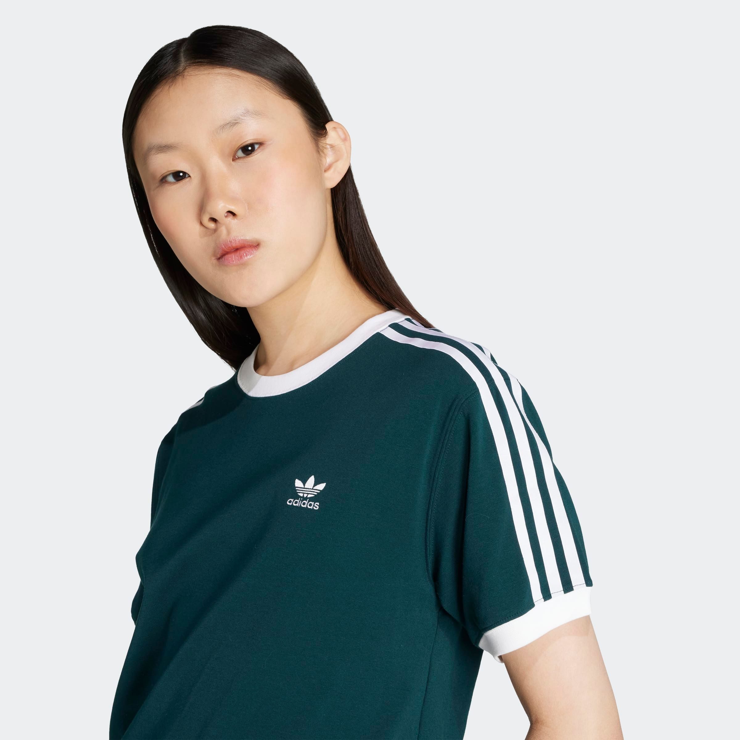 adidas Originals T-shirt 3 STRIPE TEE drie-strepen shirt met trefoil-logo