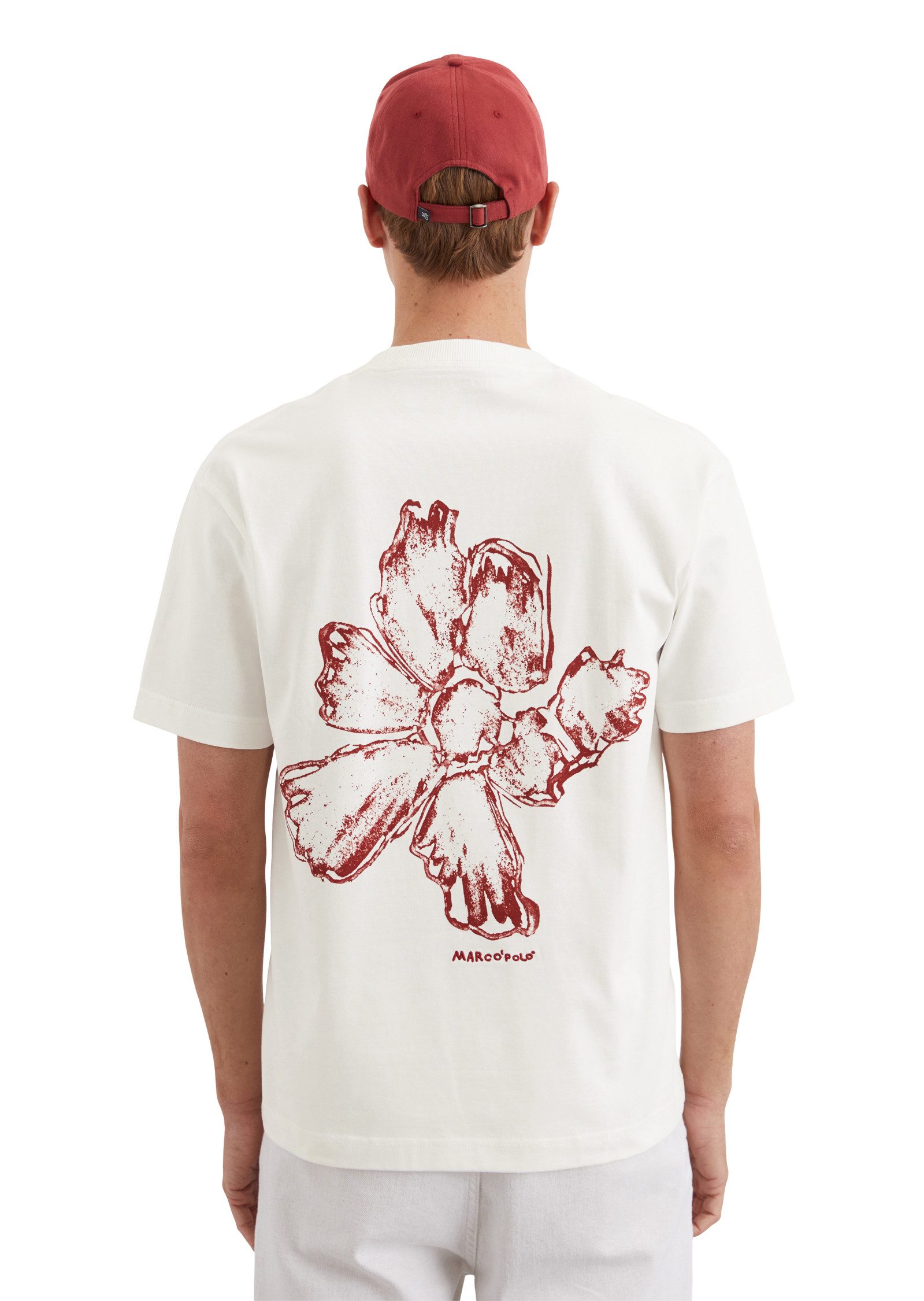 Marc O'Polo T-shirt met grote print op de rug