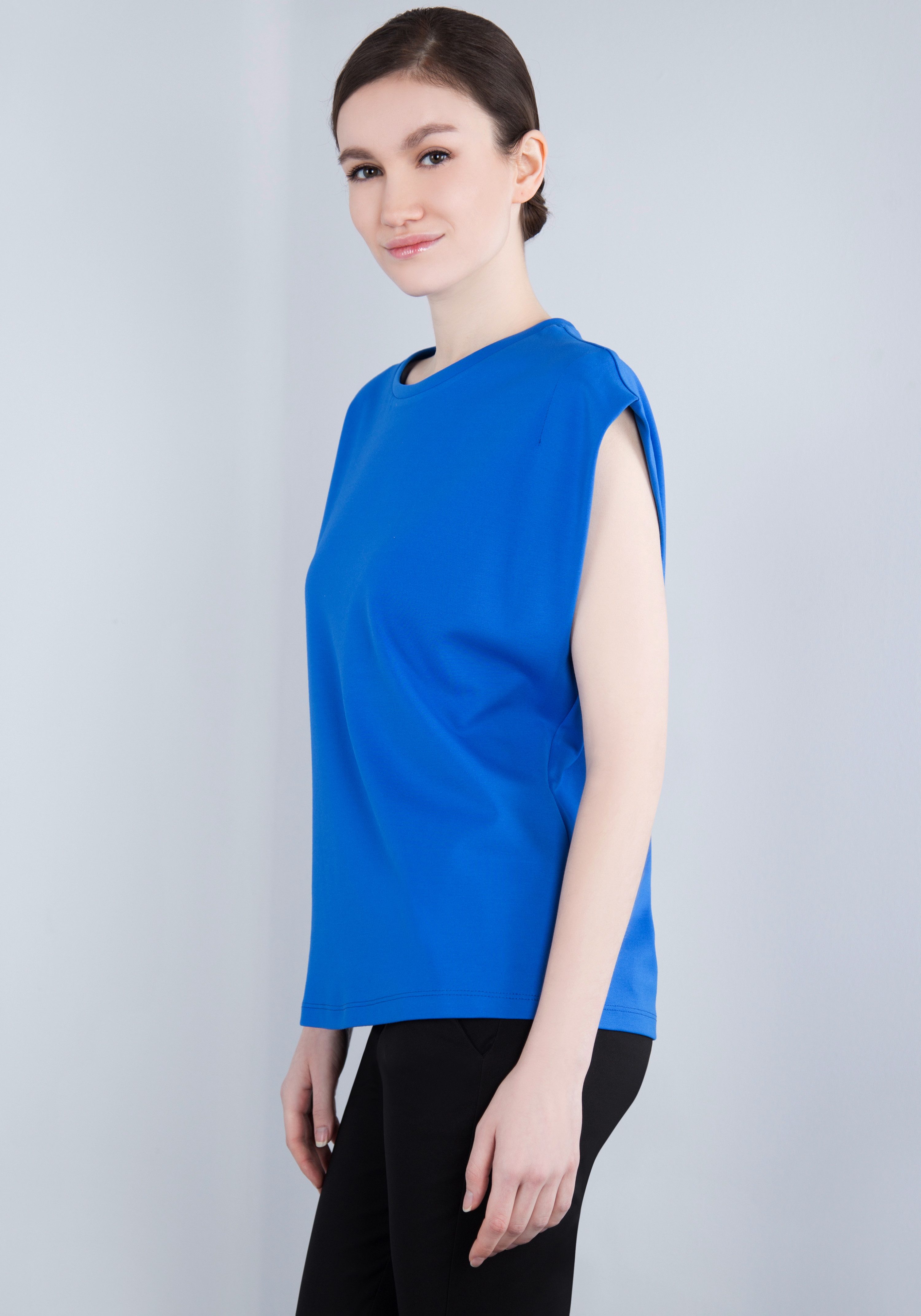 IMPERIAL T-shirt Mouwloos "Punto Milano" shirt met omgeslagen armsgaten