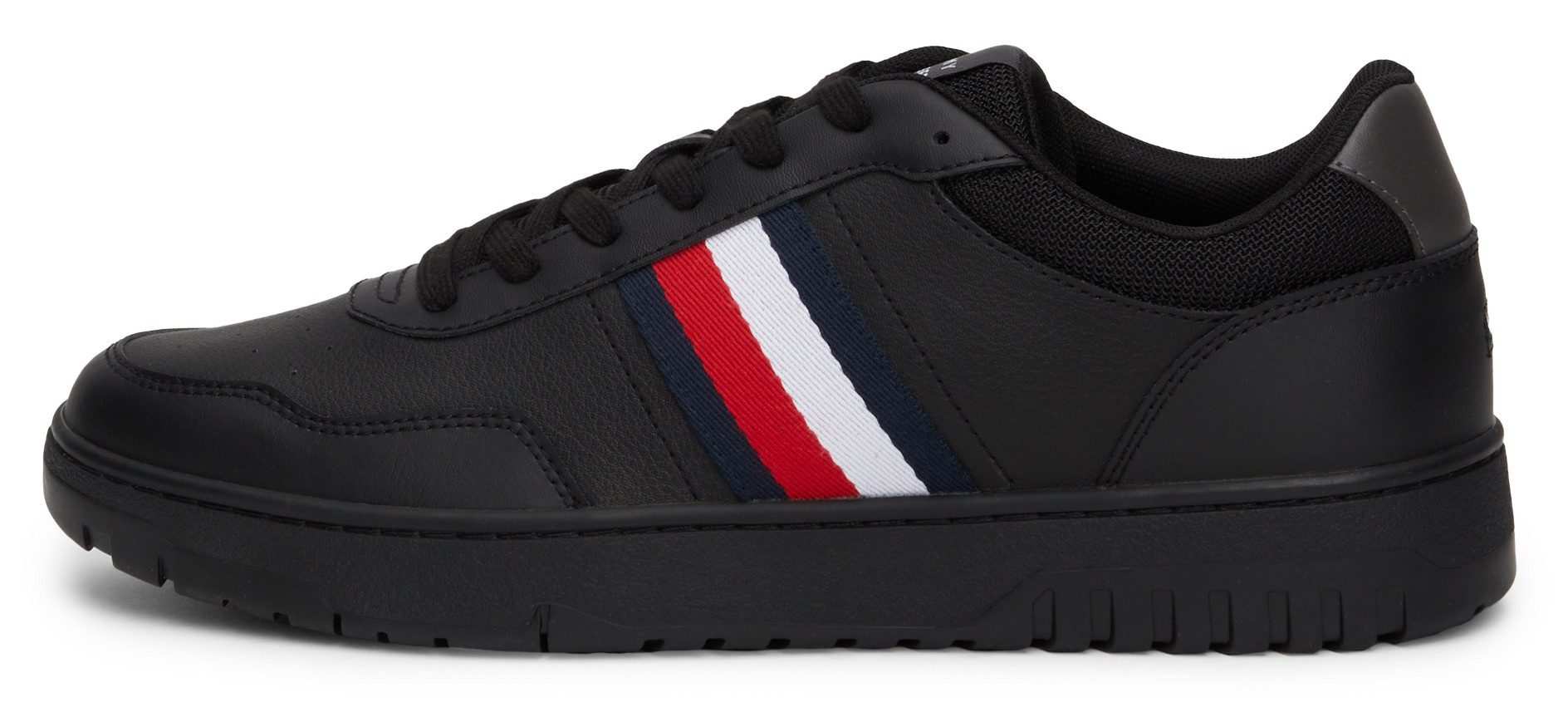 Tommy Hilfiger Plateausneakers TH BASKET CORE LITE , vrijetijdsschoen, halfschoen, veterschoen met gepolsterde schacht
