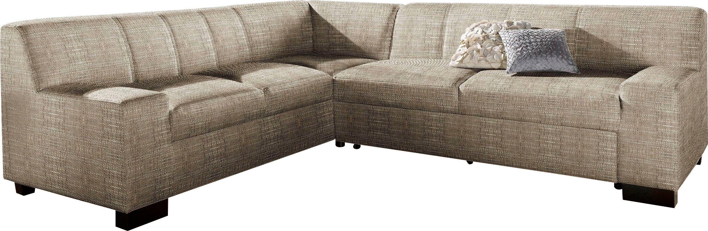 DOMO collection Hoekbank Norma Top, elegant en modern, platte armleuningen, L-vorm