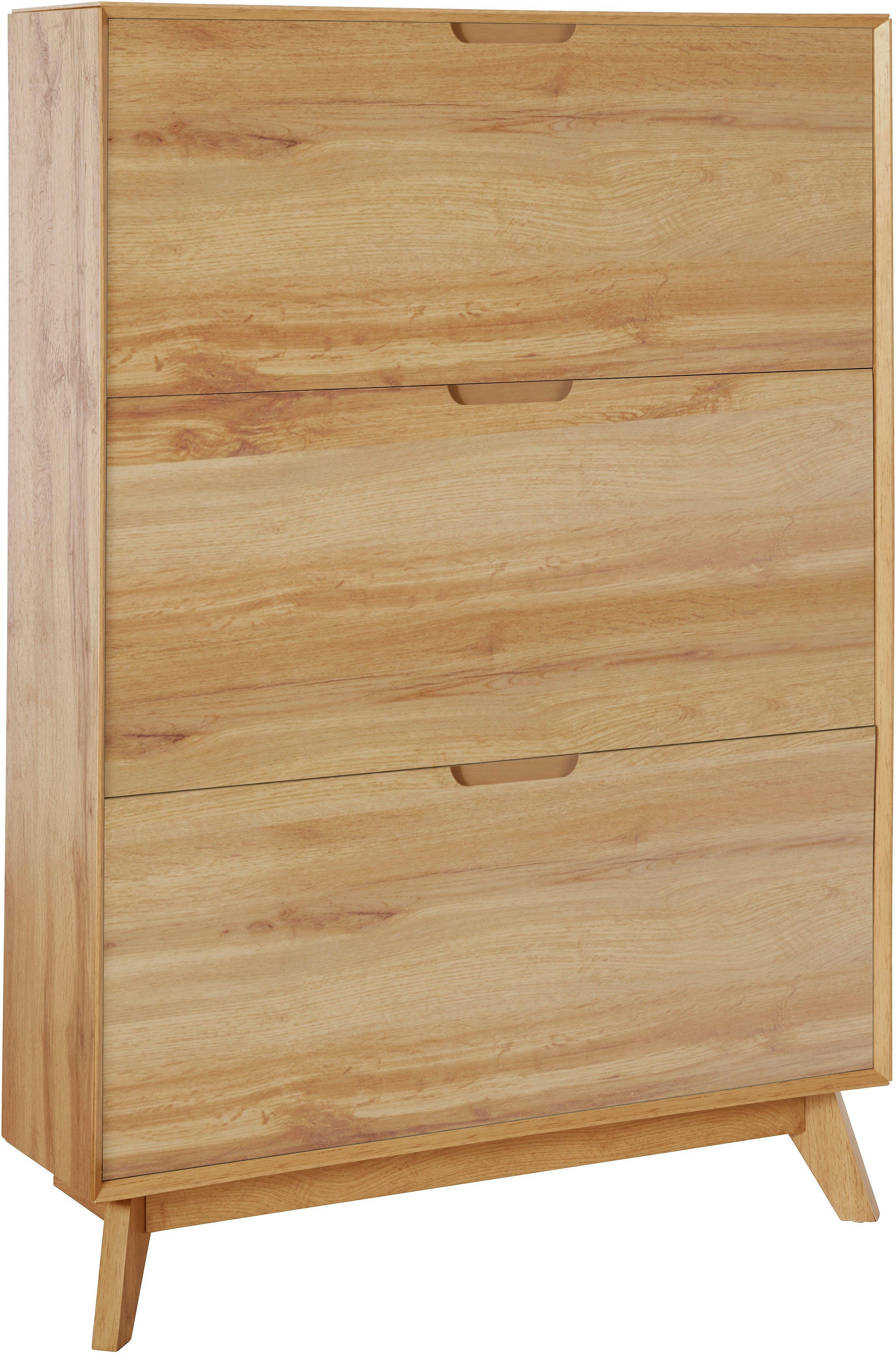 andas Schoenenkast Pandrup met 3 kleppen, ca. 8 paar schoenen per klep, hoogte 125 cm