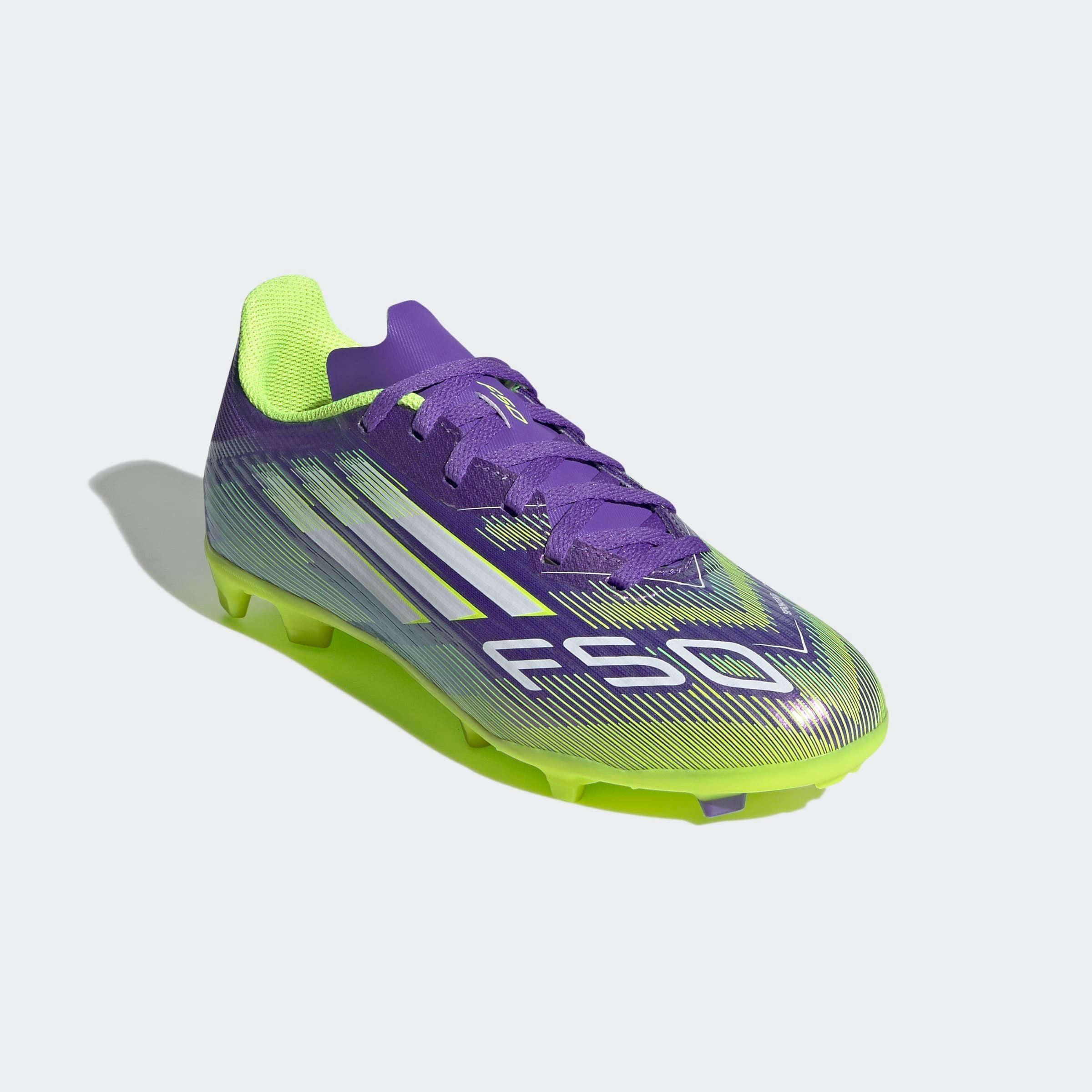 adidas Performance Voetbalschoenen F50 LEAGUE KIDS FG/MG jongens zaalvoetbalschoenen maat 35 paars