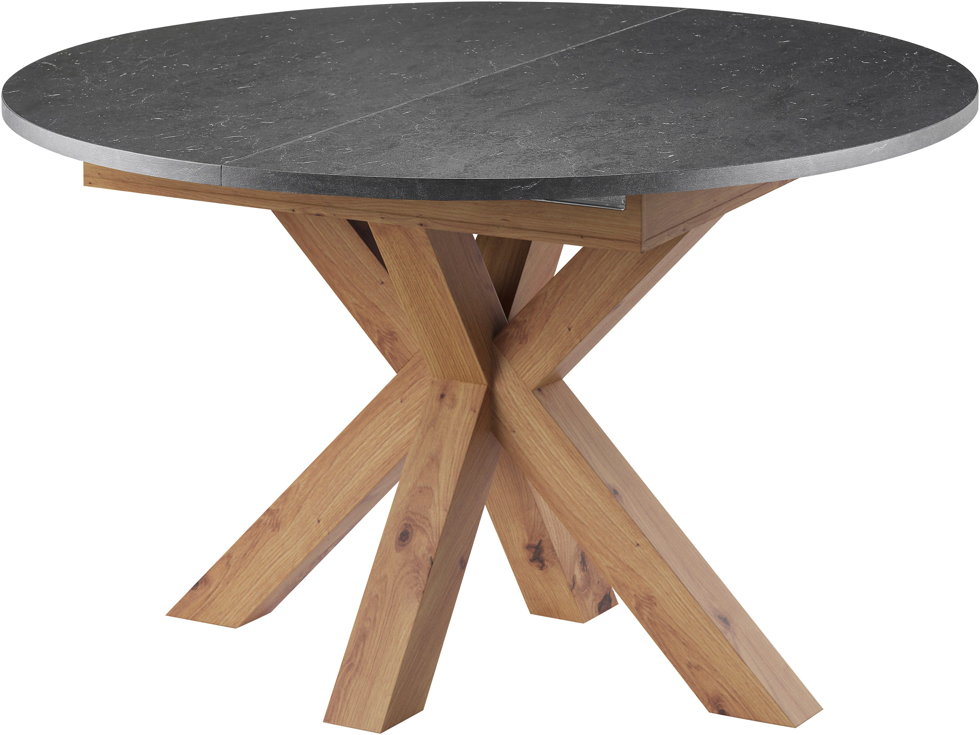 set one by Musterring Eettafel New Atlanta met ronde plaat, uitschuifbaar, stervoet, afmetingen ø130 cm (170x130 cm)