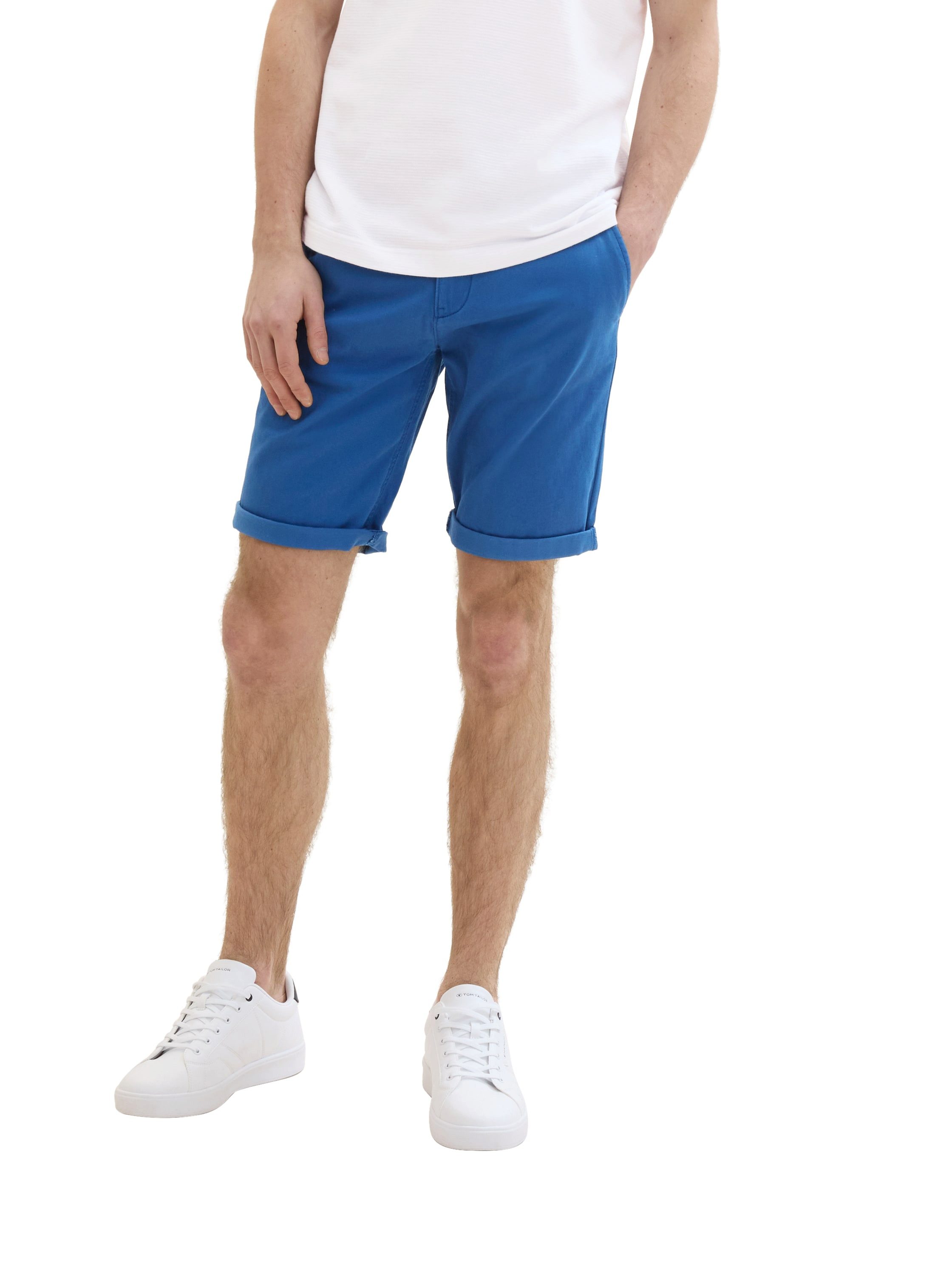 Tom Tailor Korte slim fit broek met steekzakken