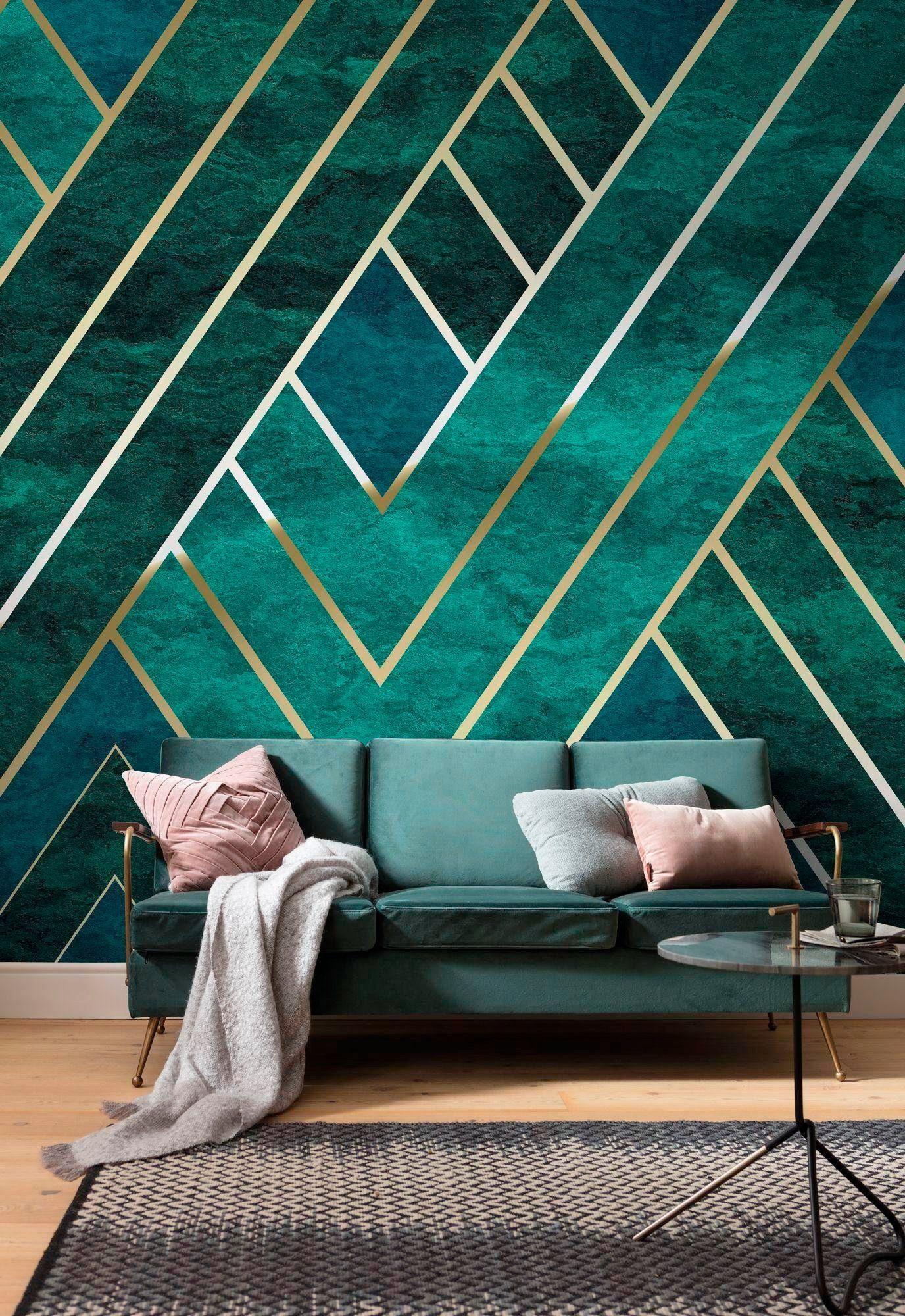 Komar Vliesbehang Digitale print vlies - Artdeco - Afmeting 300 x 250 cm (1 stuk)