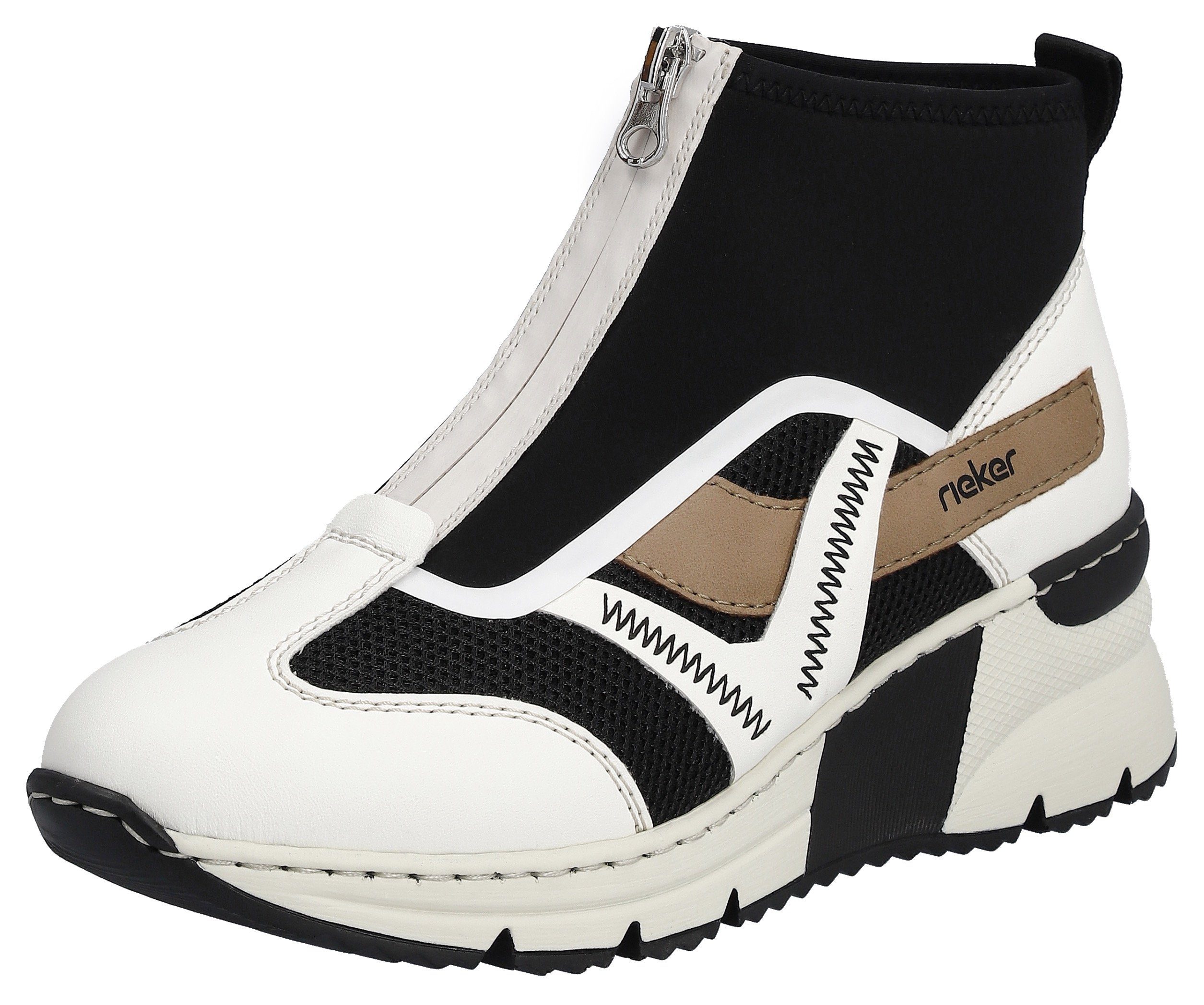 Rieker Boots zonder sluiting sleehak, sneakers, high top sneakers with fashionable decorative...