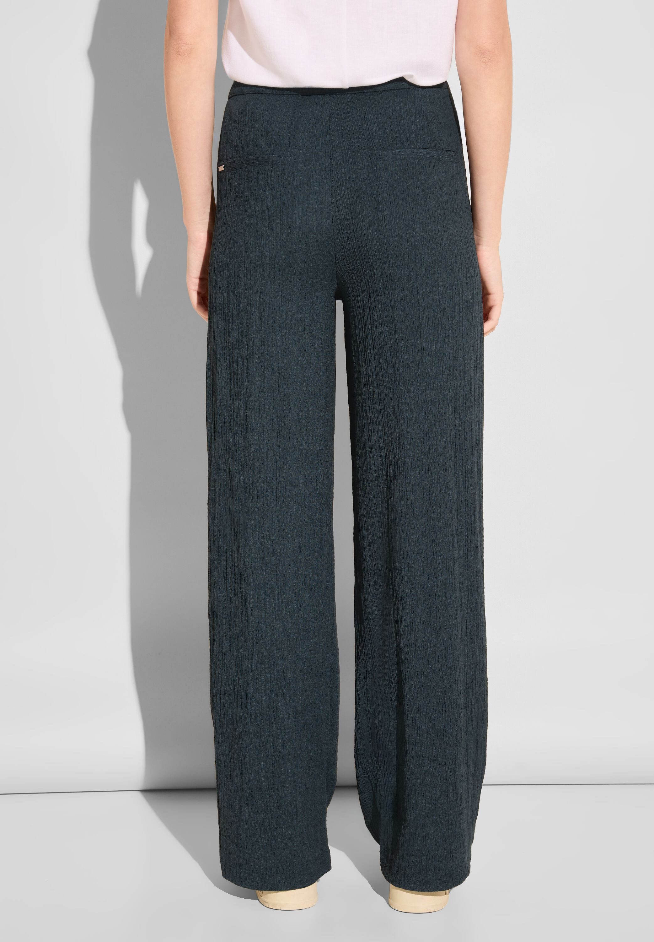 STREET ONE Stoffen broek met crinkle kwaliteit