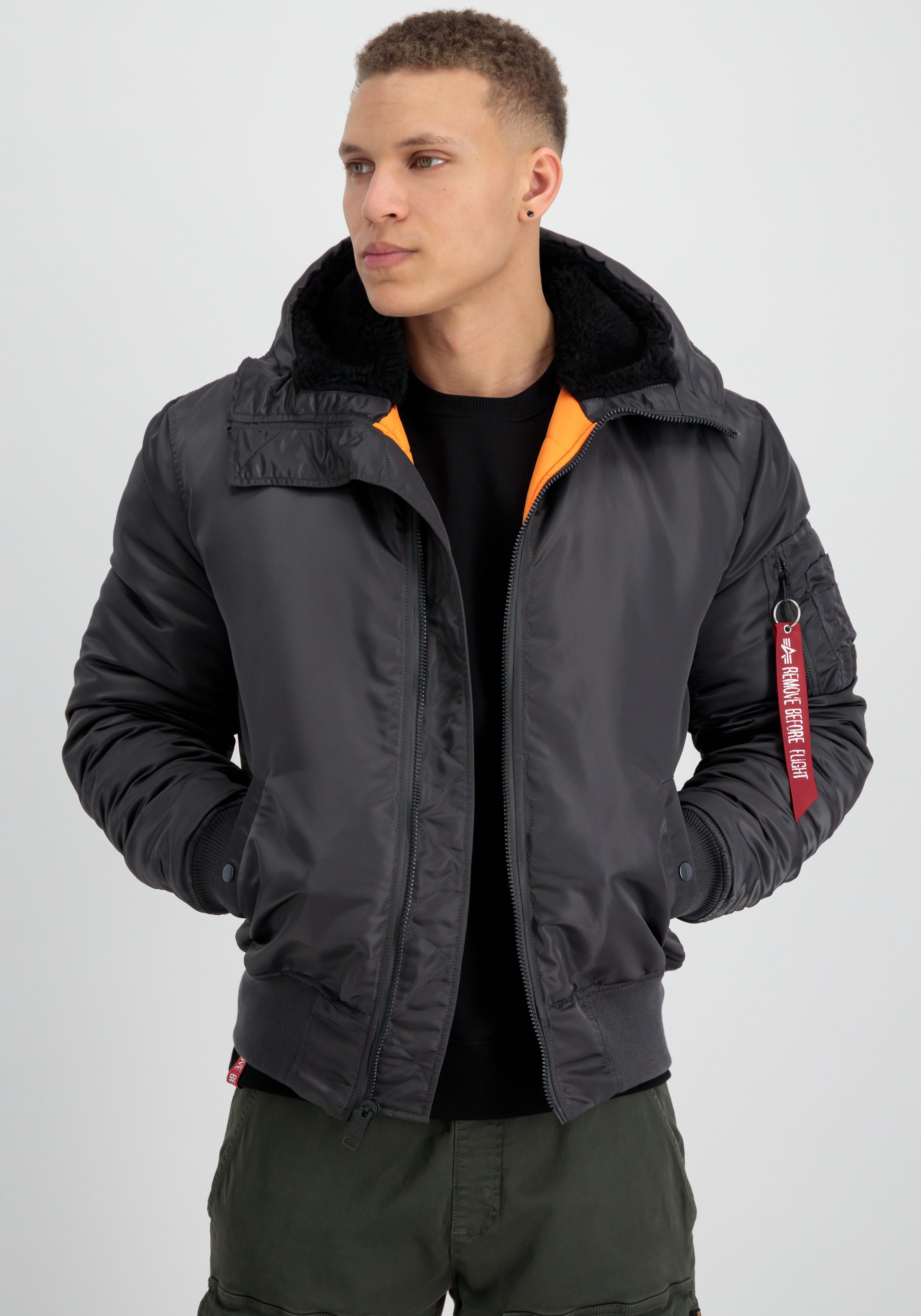 Alpha Industries Bomberjack MA-1 HOODED heren bomberjacks maat L grijs