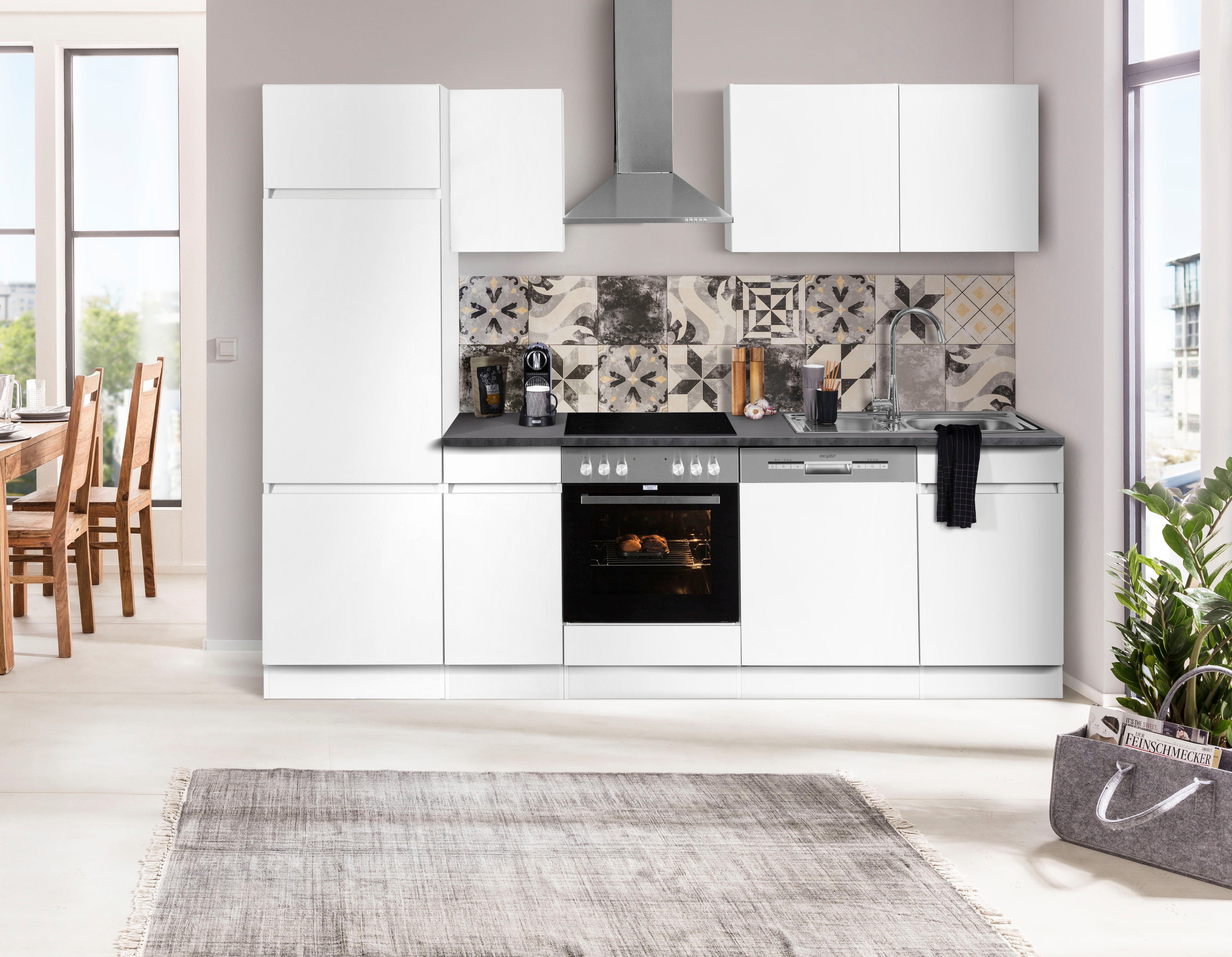 OPTIFIT Keukenblok Roth Breedte 270 cm, optioneel met elektrische apparaten, met push-to-open functie