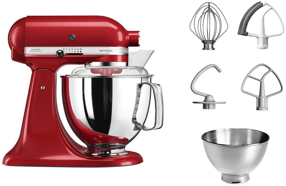 KitchenAid Keukenmachine 5KSM175PSEER EMPIRE rood met accessoires ter waarde van ca. € 112,-