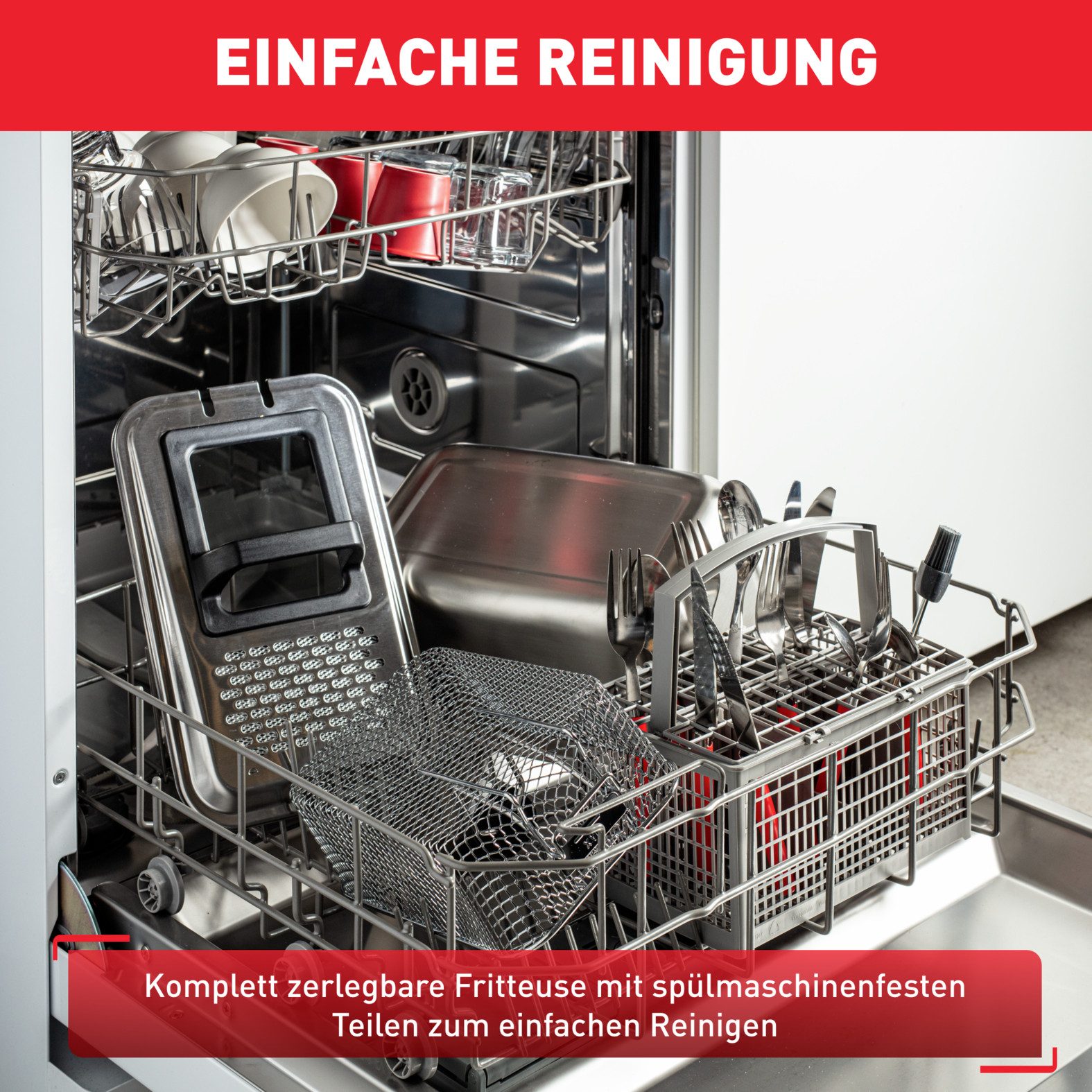 Tefal Friteuse Oleoclean Pro Inox & Design 1,2 kg, uitneembare oliecontainer, automatische oliefiltering, fr8040