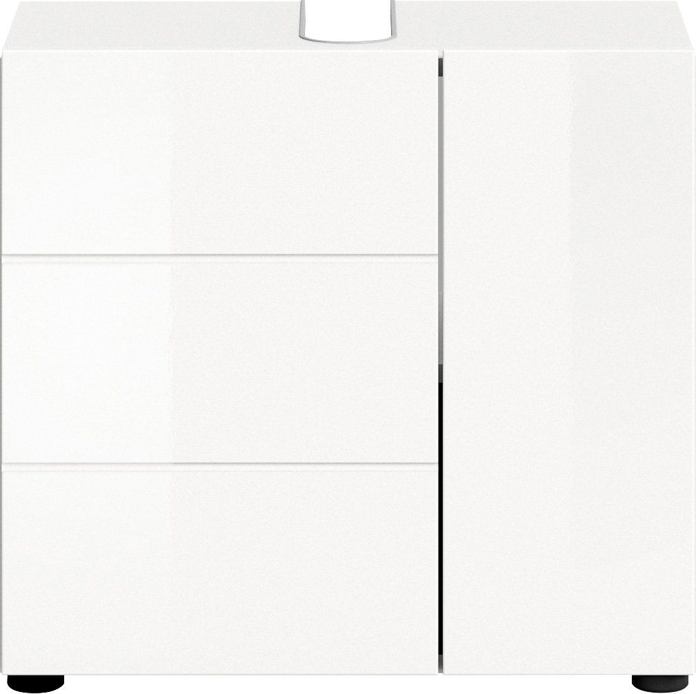 welltime Wastafelonderkast BIEL, TOPSELLER!, Breedte 60 cm, 1 deur, 2 vakken, met sifonaansluiting (1 stuk)