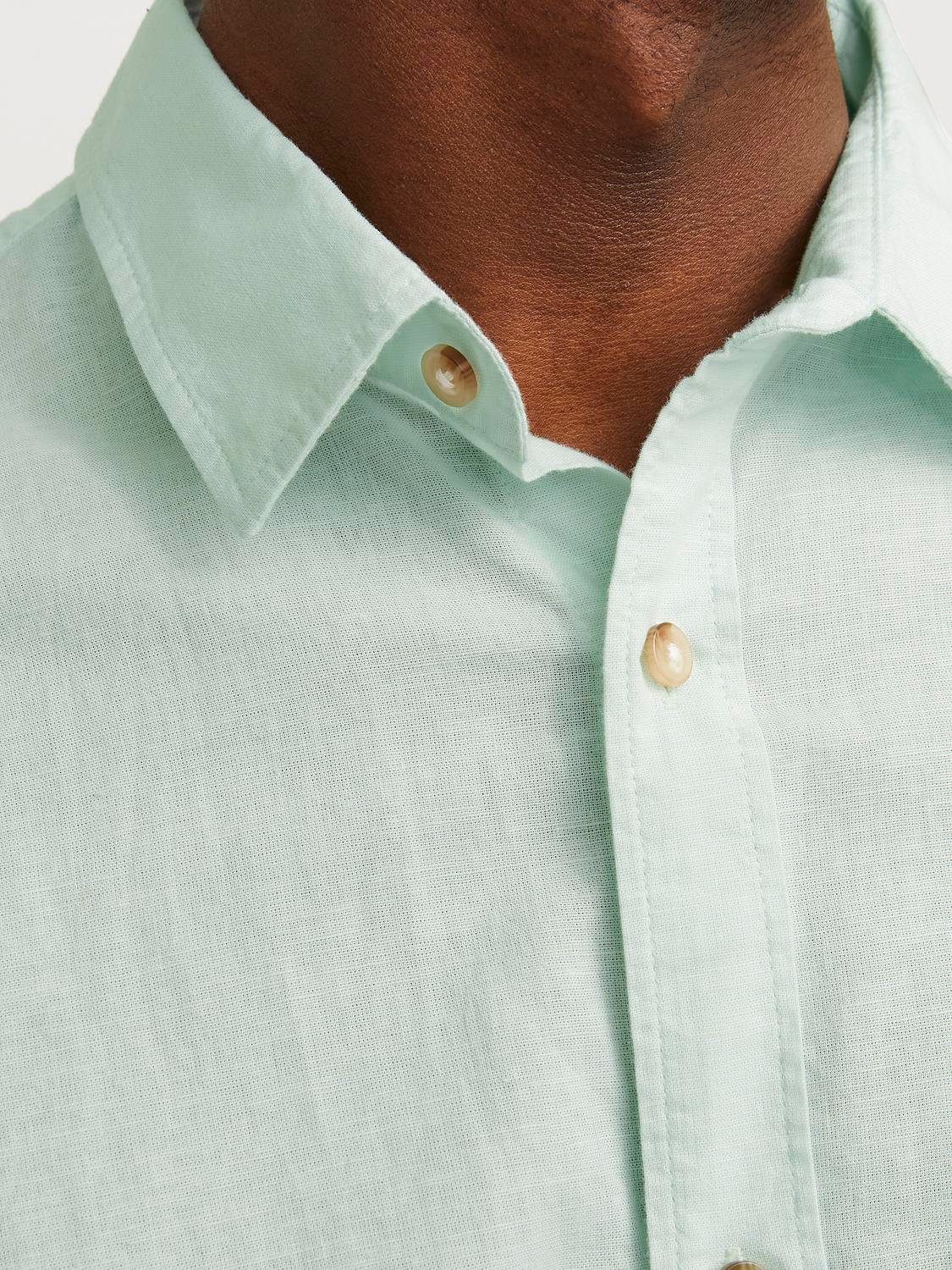 Jack & Jones Overhemd met korte mouwen JJESUMMER LINEN BLEND SHIRT SS SN