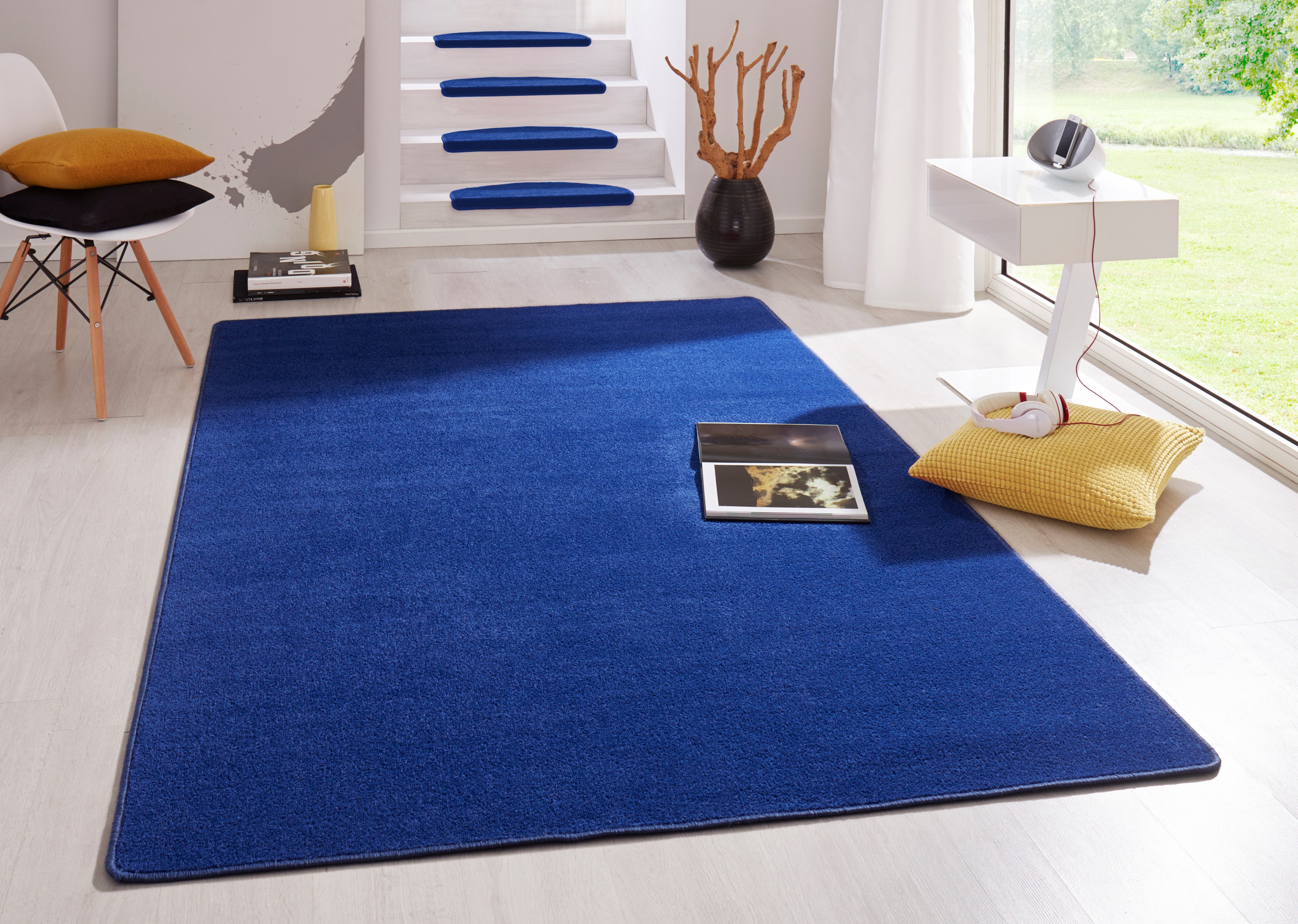 HANSE Home Vloerkleed Fancy Kortpolig, loper, effen, geketteld, woonkamer, slaapkamer, eetkamer