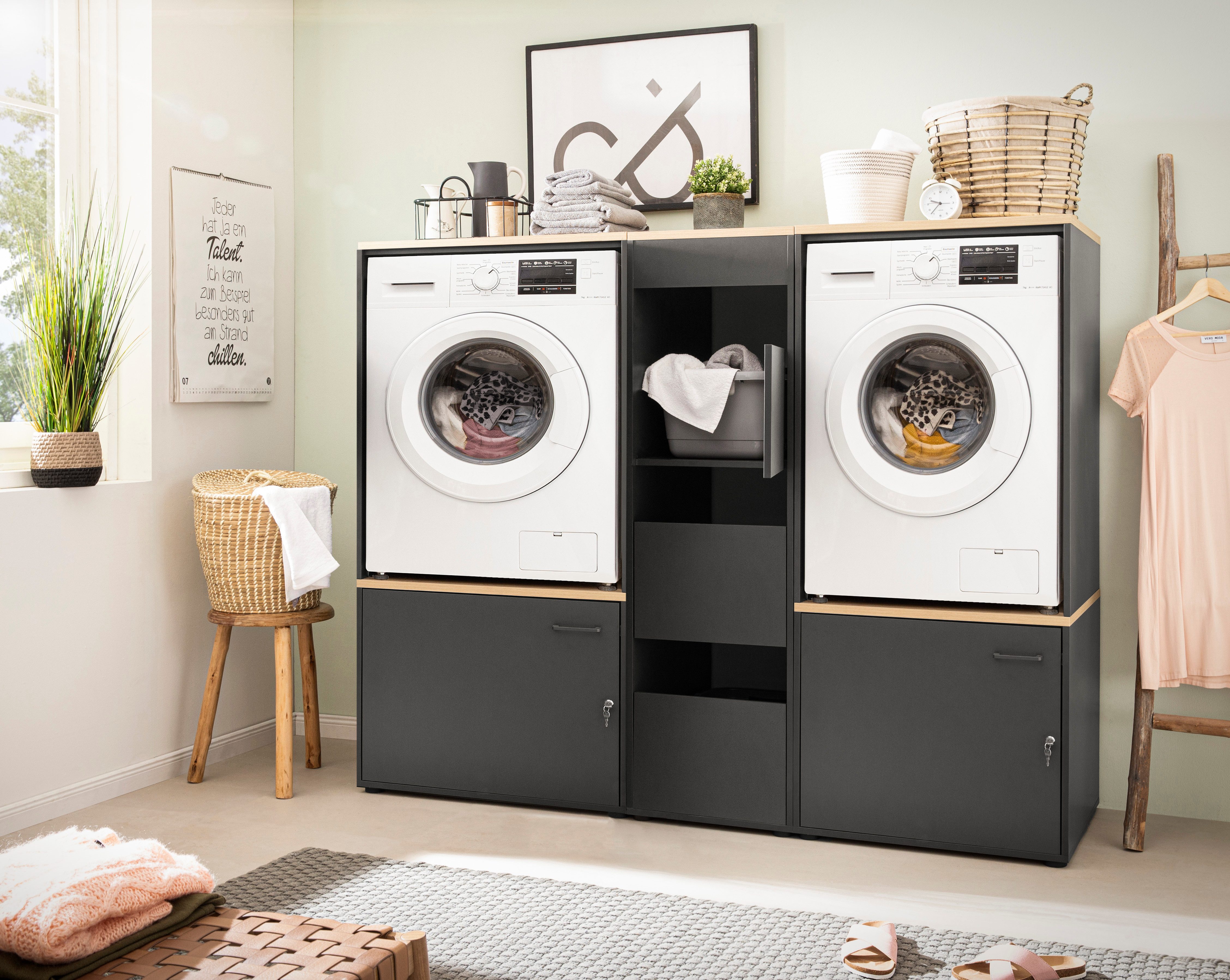 Schildmeyer Multifunctionele kast Solea, breedte 67 cm Softclose scharnieren, verwisselbare deur aanslag