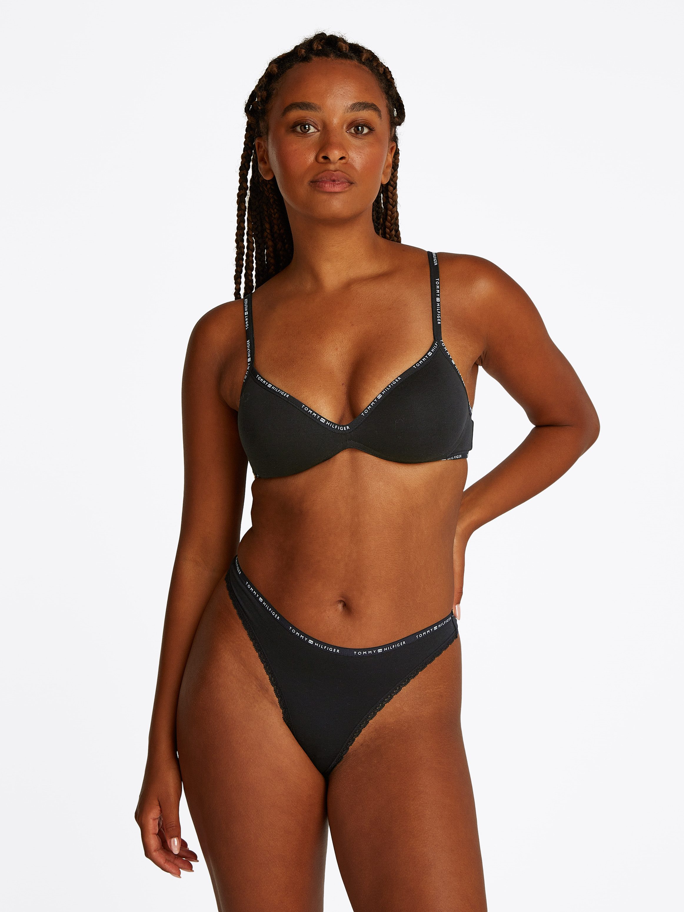 Tommy Hilfiger Underwear Push-up-bh WIRELESS PUSH UP BRA met logo-opdrukken aan de randen