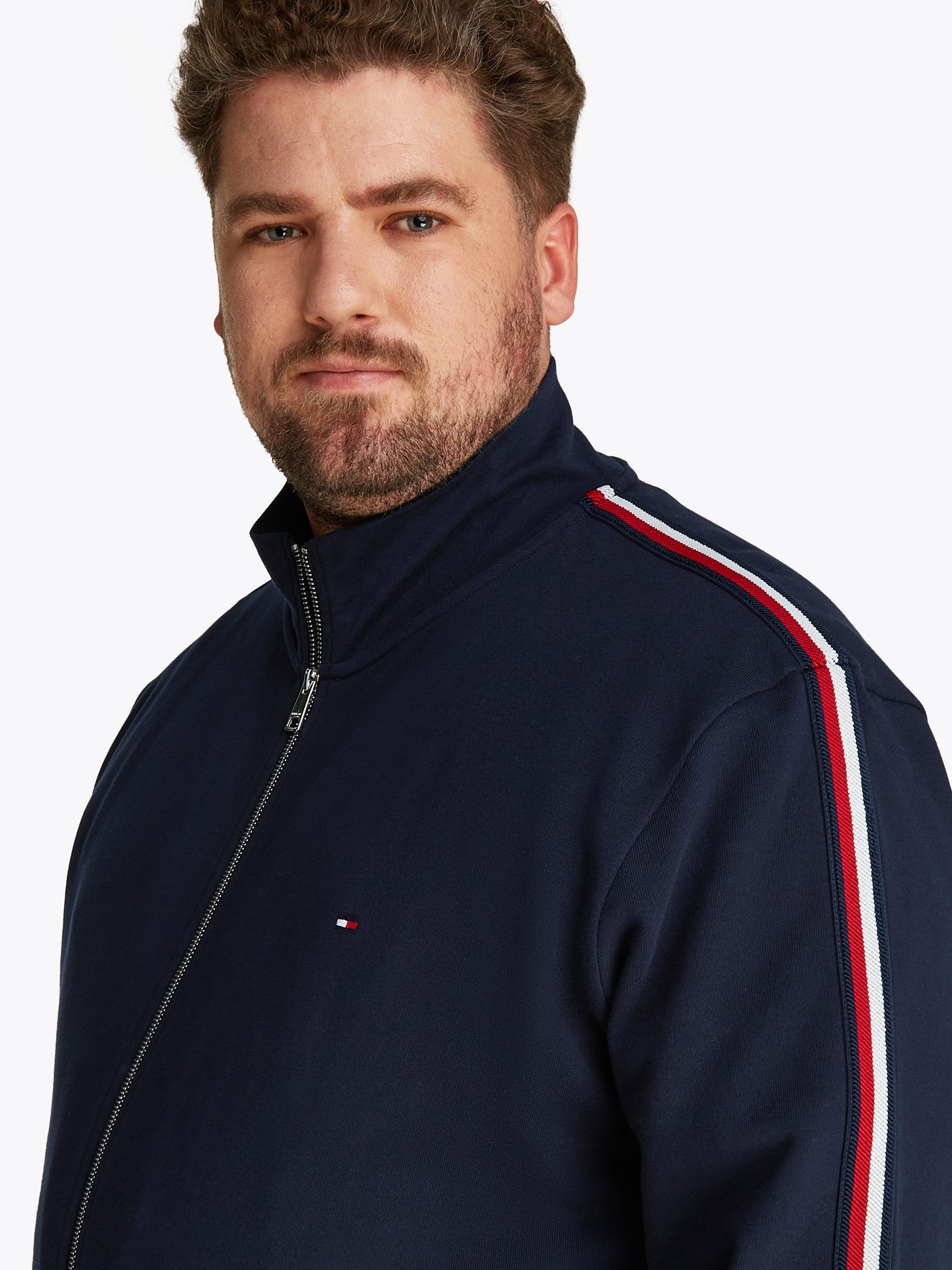 Tommy Hilfiger Sweatvest BT-GLOBAL STRIPE STAND COLLAR-B