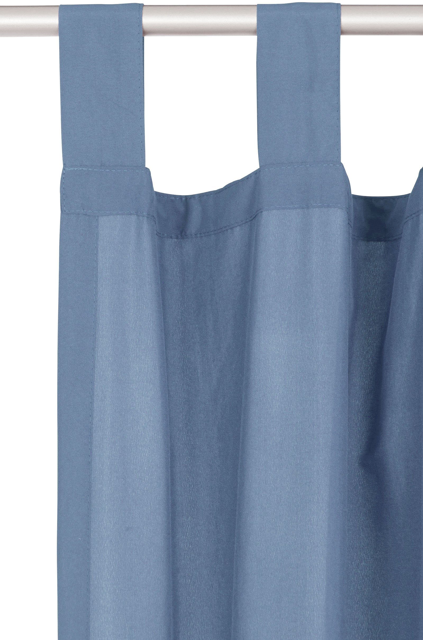 Home affaire Gordijn Parry set van 2, ondoorzichtig, monochroom, basic (2 stuks)