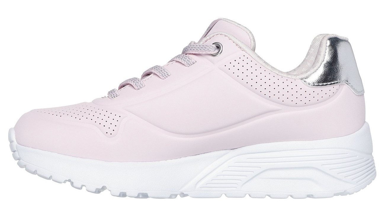 Skechers Sneakers UNO LITE , veterschoenen, plateausneaker met metallic, maat sjabloon om te downloaden