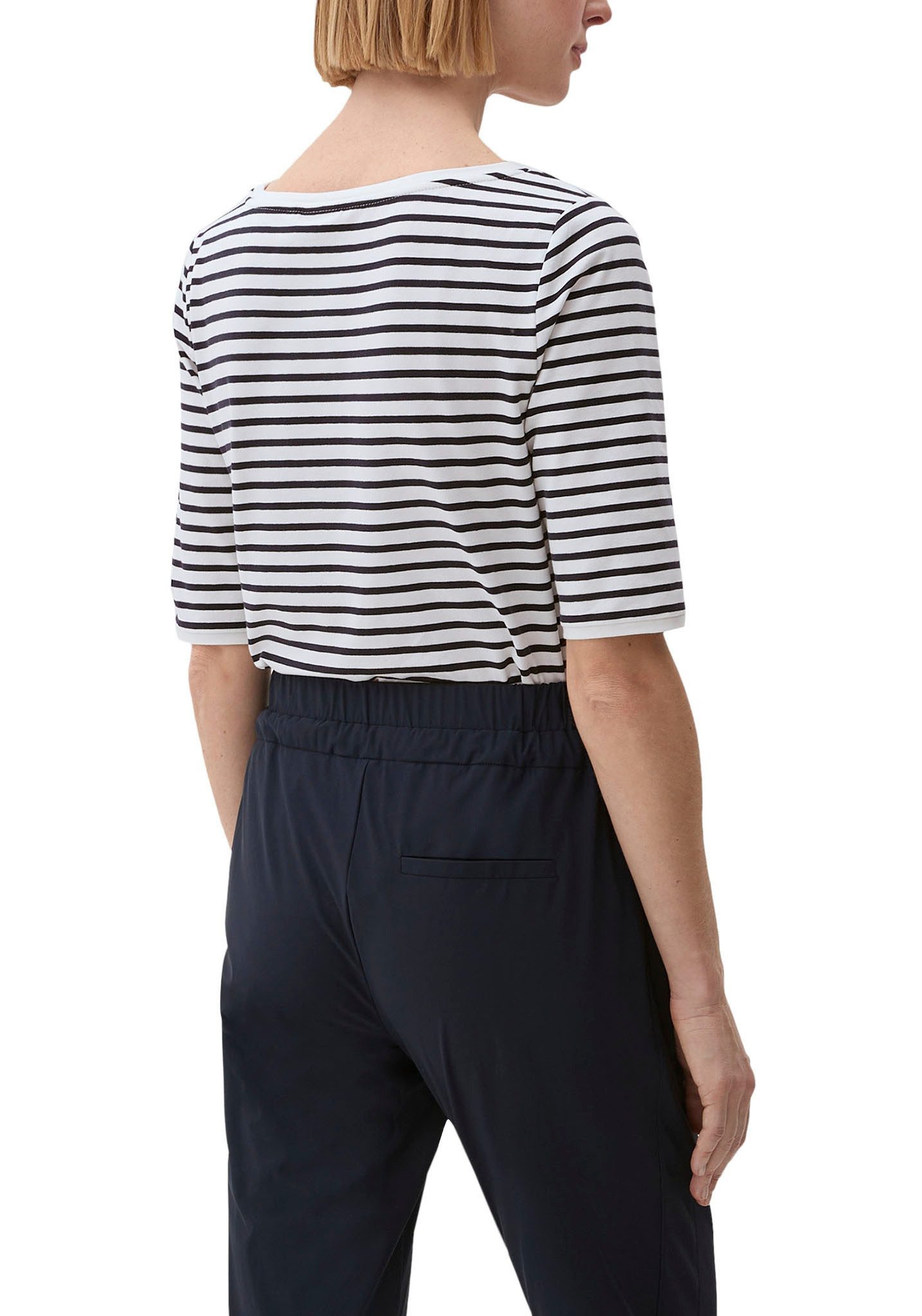 s.Oliver BLACK LABEL T-shirt met gestreepte look
