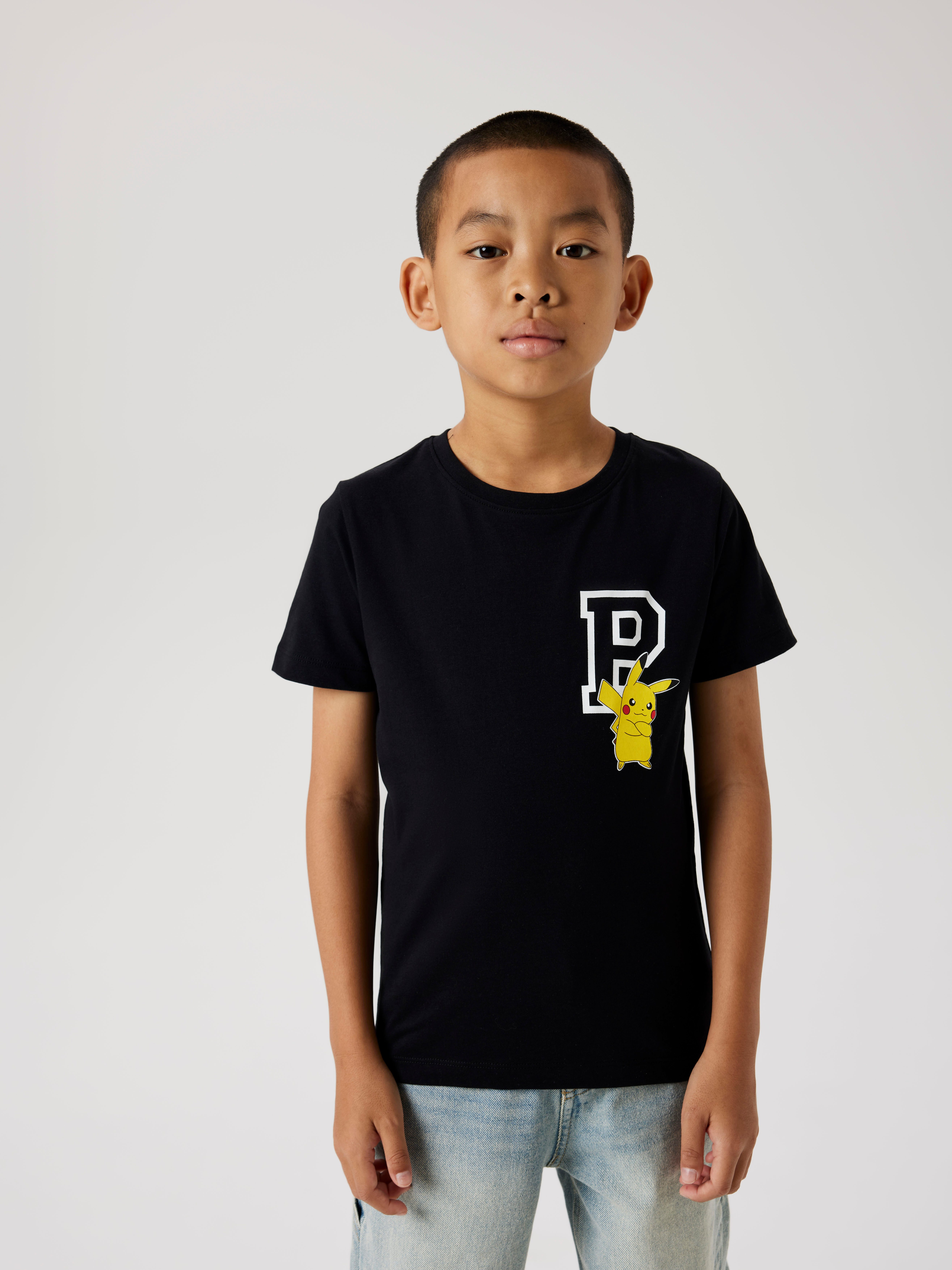 Name It T-shirt NKMDEX POKEMON SS NREG TOP BOX NOOS SKY jongens t-shirts maat 134 (140) zwart