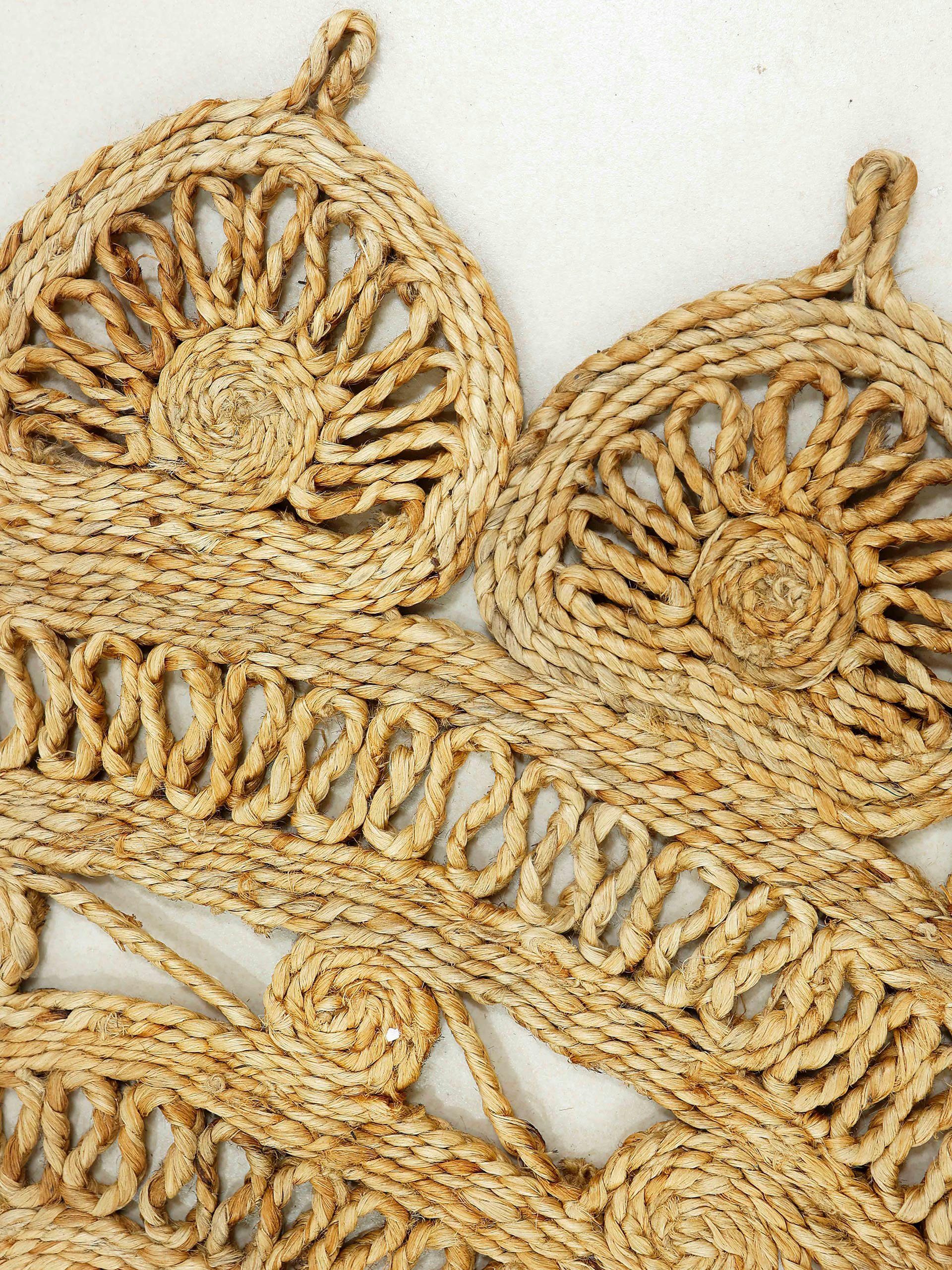 carpetfine Sisalkleed Jute-vloerkleed Cate natuurlijk plantaardig materiaal met de hand geweven, boho stijl