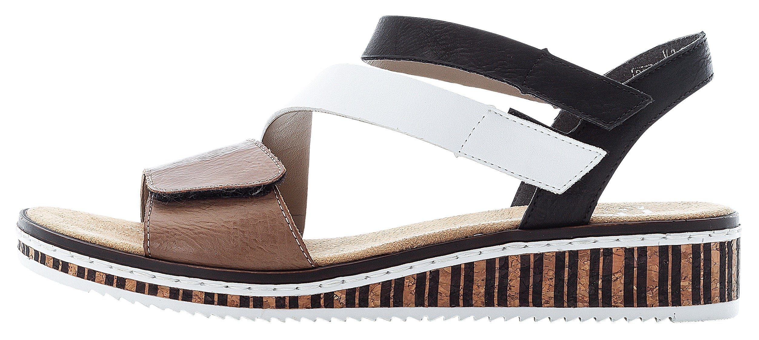 Rieker Sandalen zomerschoen, sandaal, sleehak, in moderne look