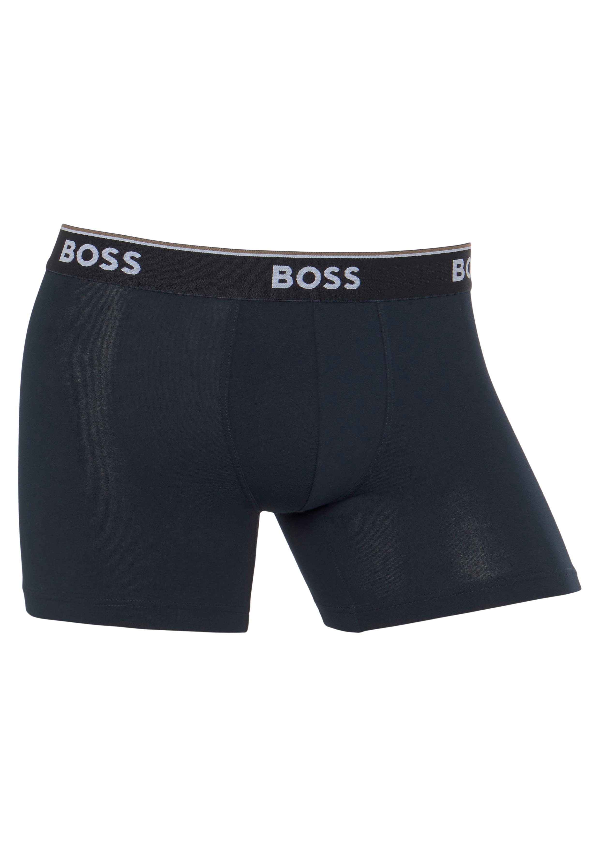 BOSS Lange boxershort BRIEF 3 PACK met in kleur bijpassende weefband (3 stuks)