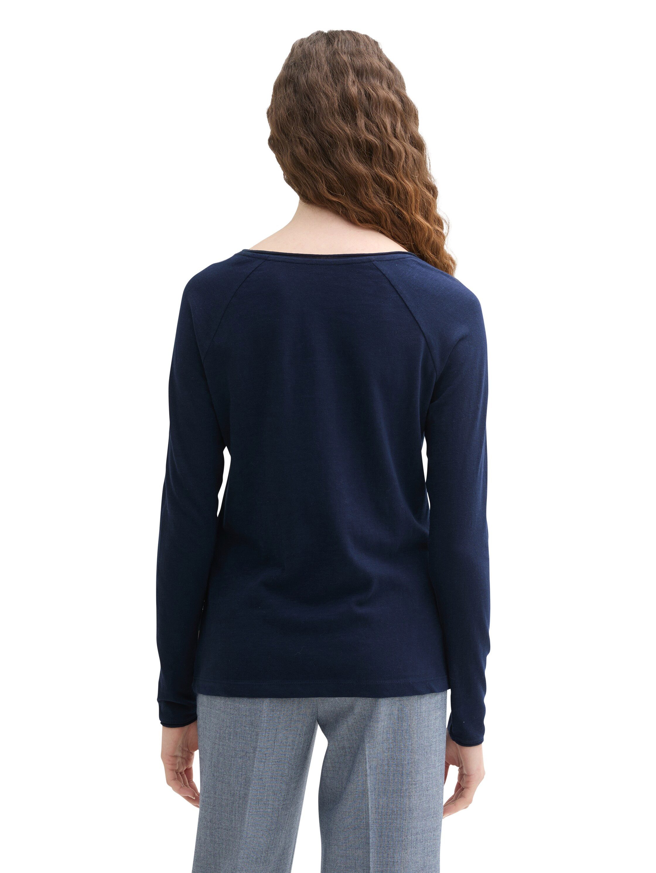 Tom Tailor Shirt met lange mouwen met boothals