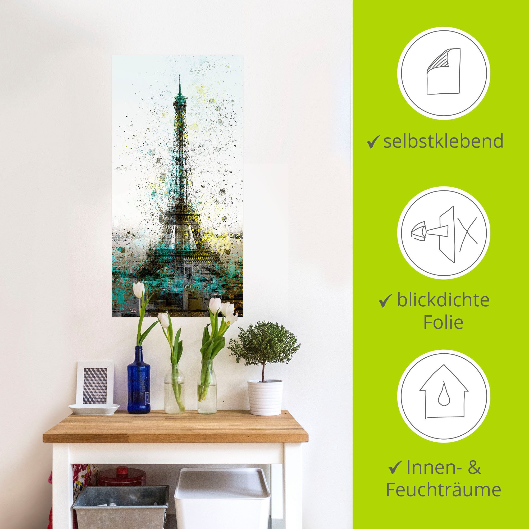 Artland Wandfolie Parijs Eiffeltoren I