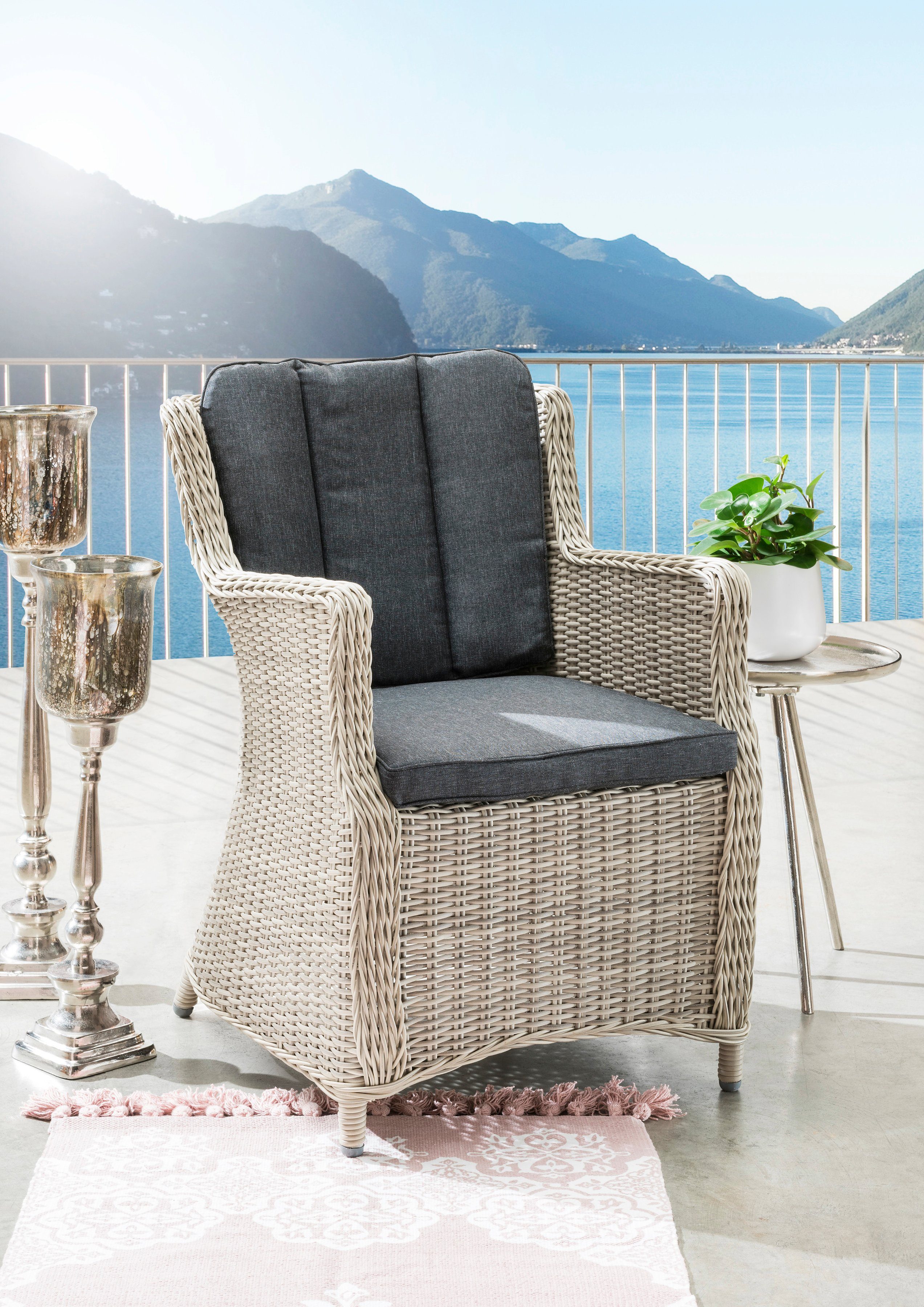 Destiny Tuin-eethoek Luna Aluminium, polyrotan (set, 13-delig)
