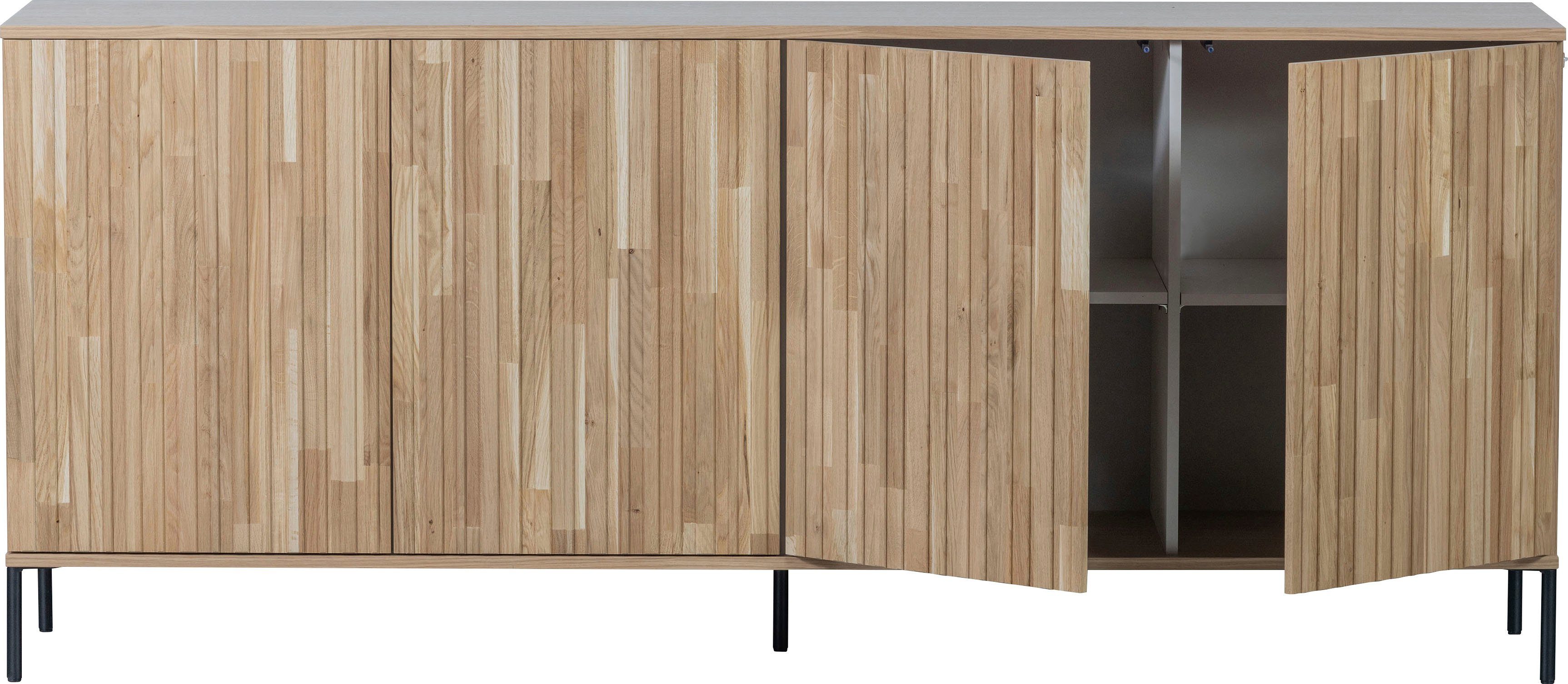 WOOOD Dressoir New Gravure Commode met grafische reliëfdeuren, H 85 cm x B 200 cm