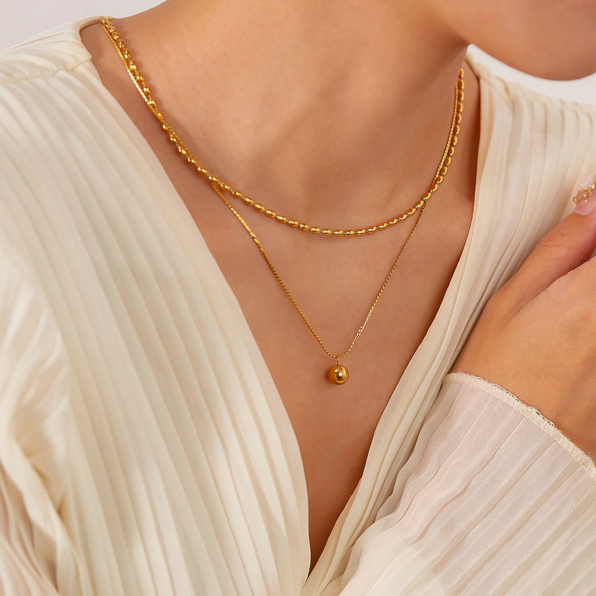 Firetti Ketting met hanger Sieraden cadeau roestvrijstalen halssieraden halsketting laag dubbelrijig